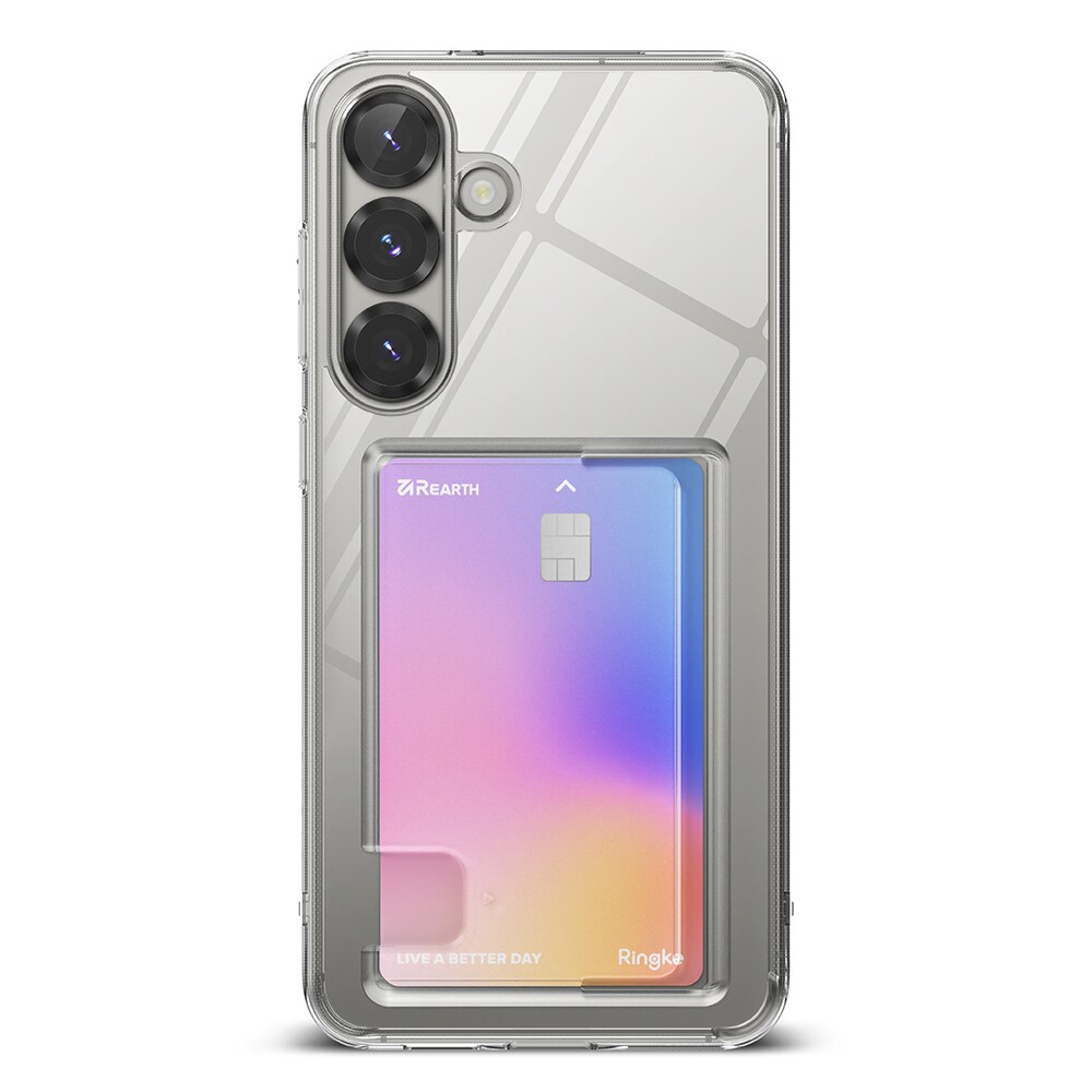 Samsung Galaxy S25 Plus Fusion cover med kortholder, Gennemsigtig