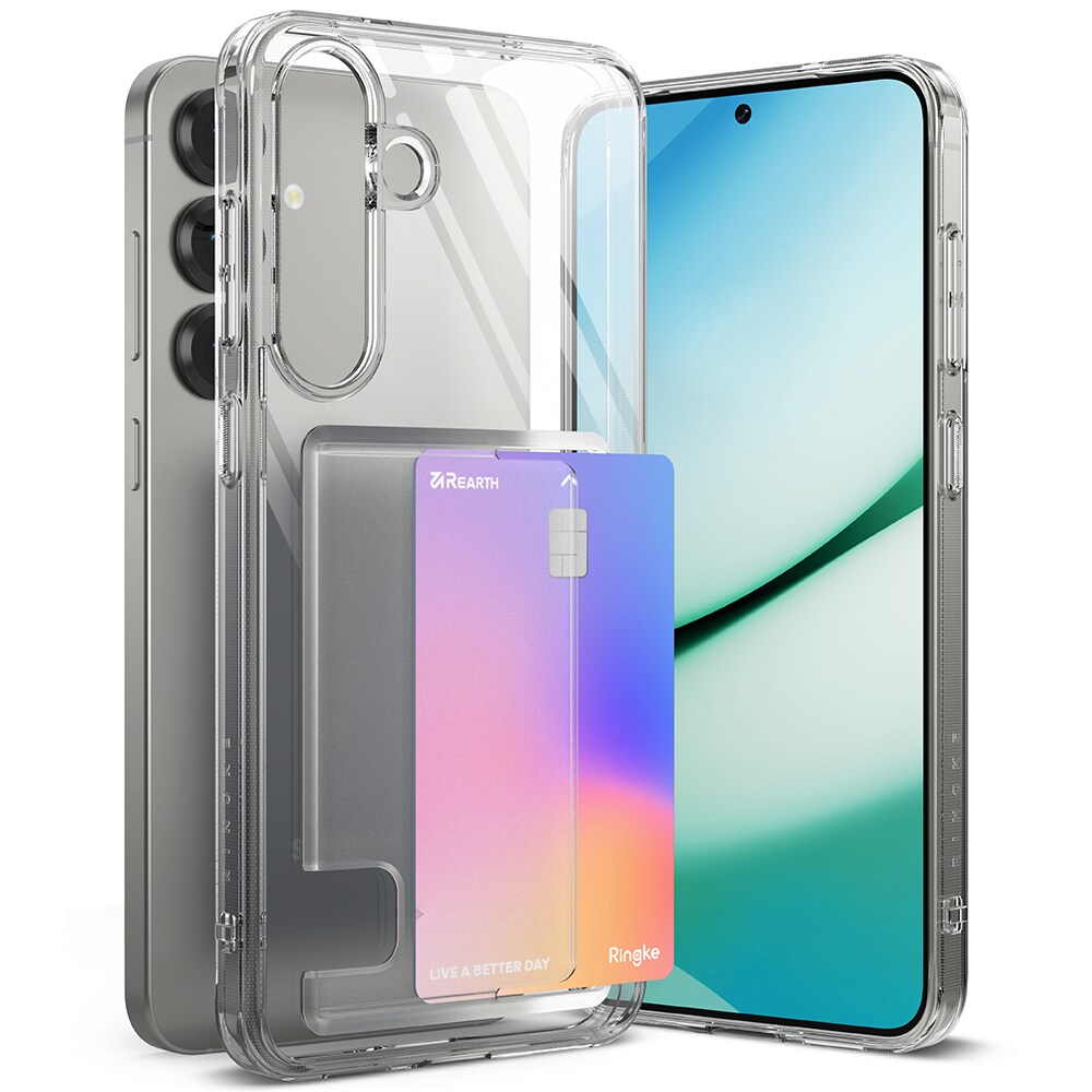 Samsung Galaxy S25 Plus Fusion cover med kortholder, Gennemsigtig
