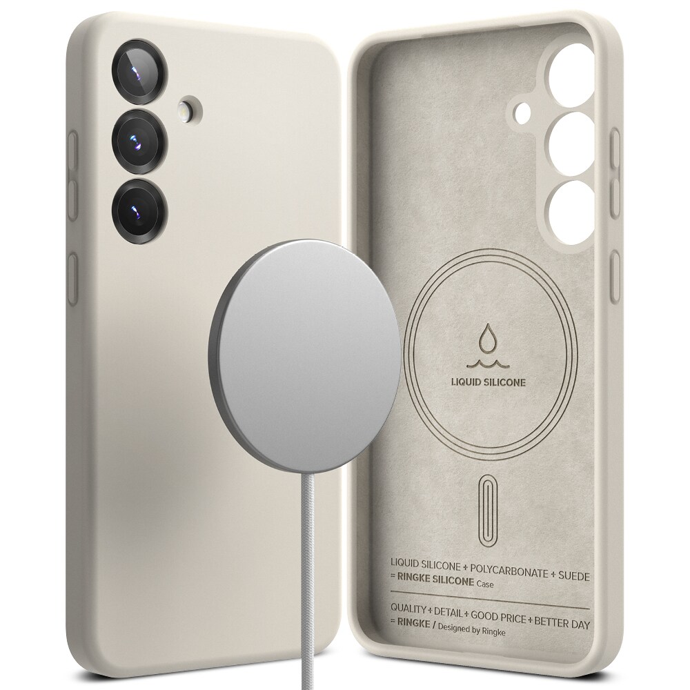 Samsung Galaxy S25 Plus MagSafe silikonecover, Stone