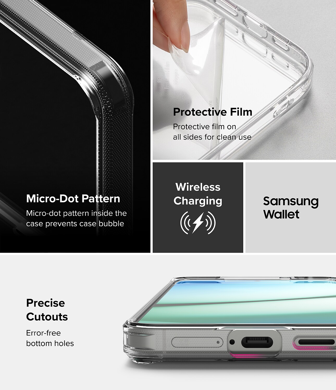Samsung Galaxy S25 Plus Fusion cover med kortholder, Gennemsigtig