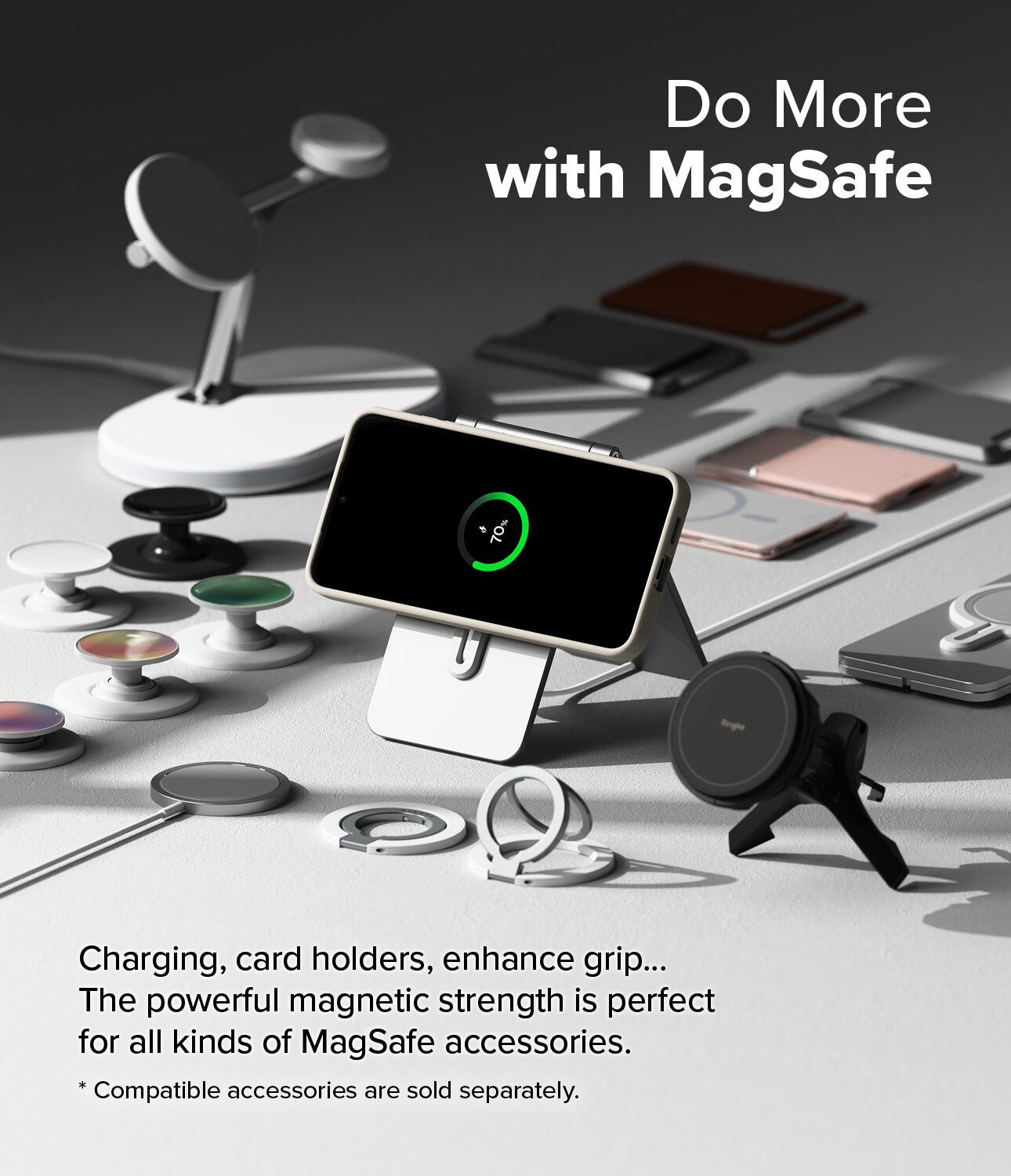 Samsung Galaxy S25 Plus MagSafe silikonecover, Stone