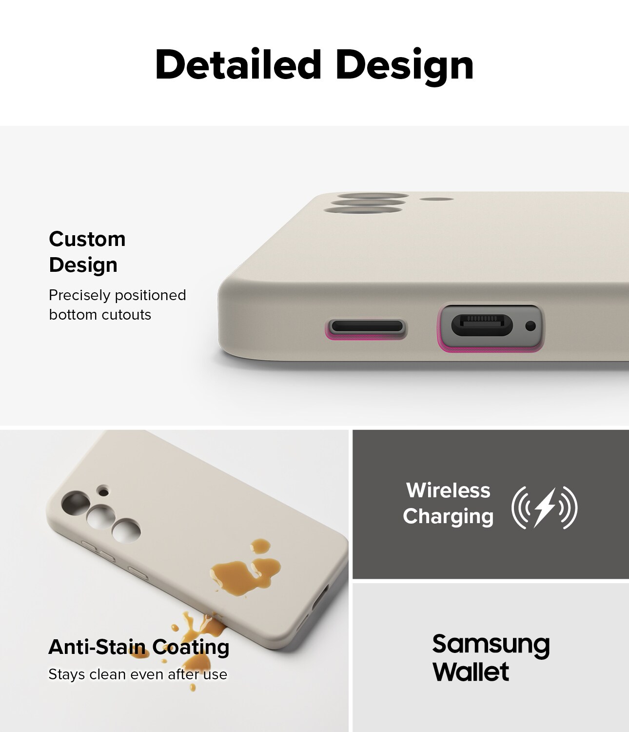 Samsung Galaxy S25 Plus MagSafe silikonecover, Stone