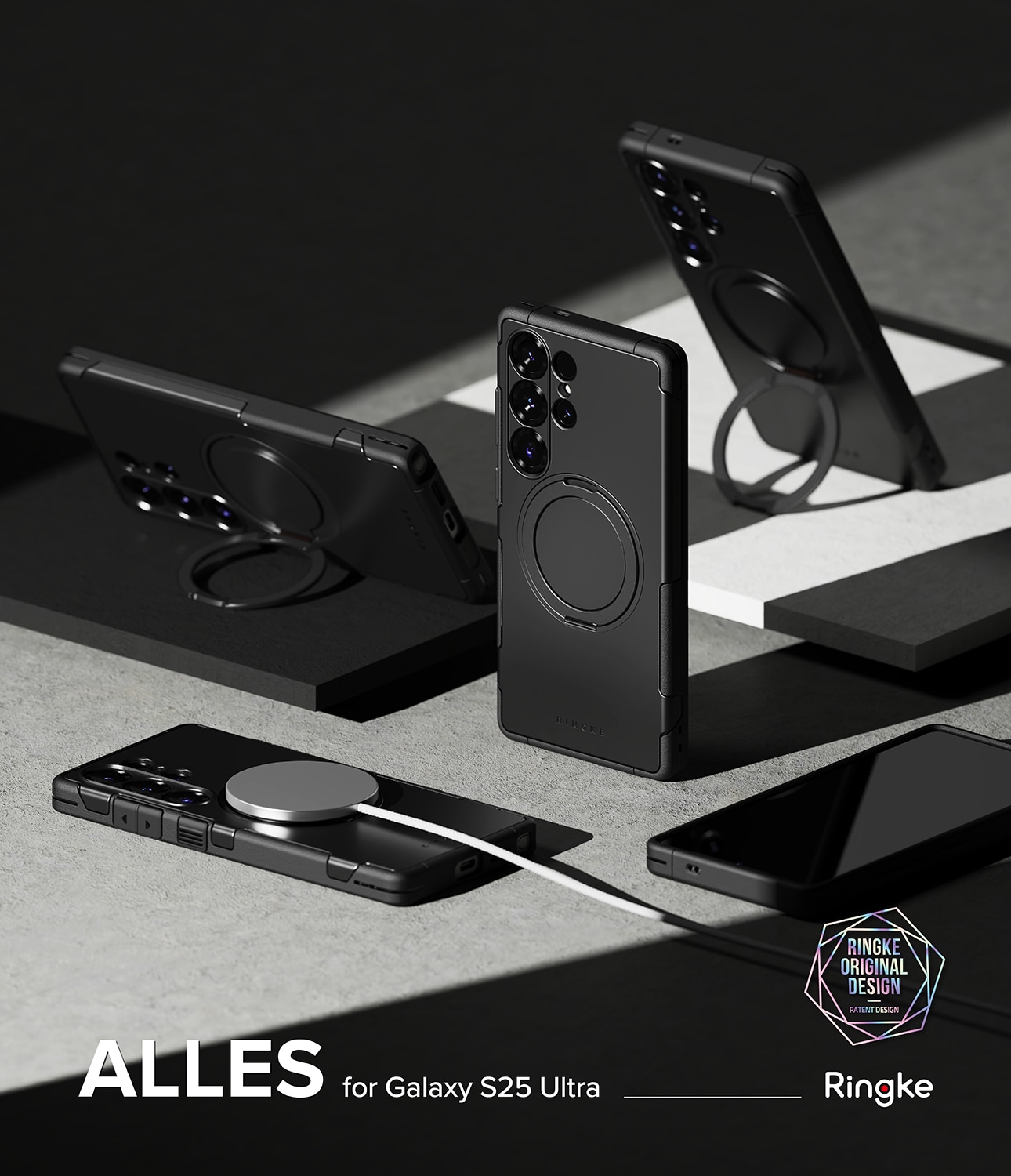 Samsung Galaxy S25 Ultra Alles magnetiske cover, Sort