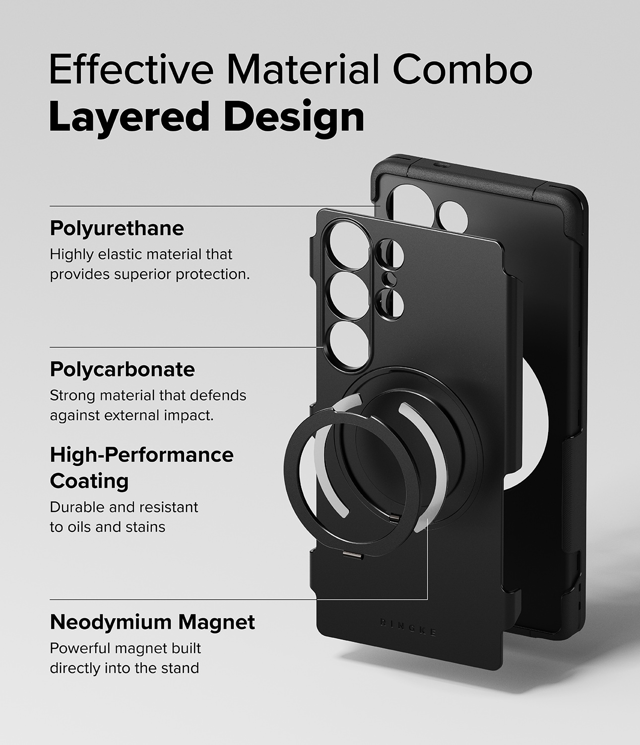 Samsung Galaxy S25 Ultra Alles magnetiske cover, Sort