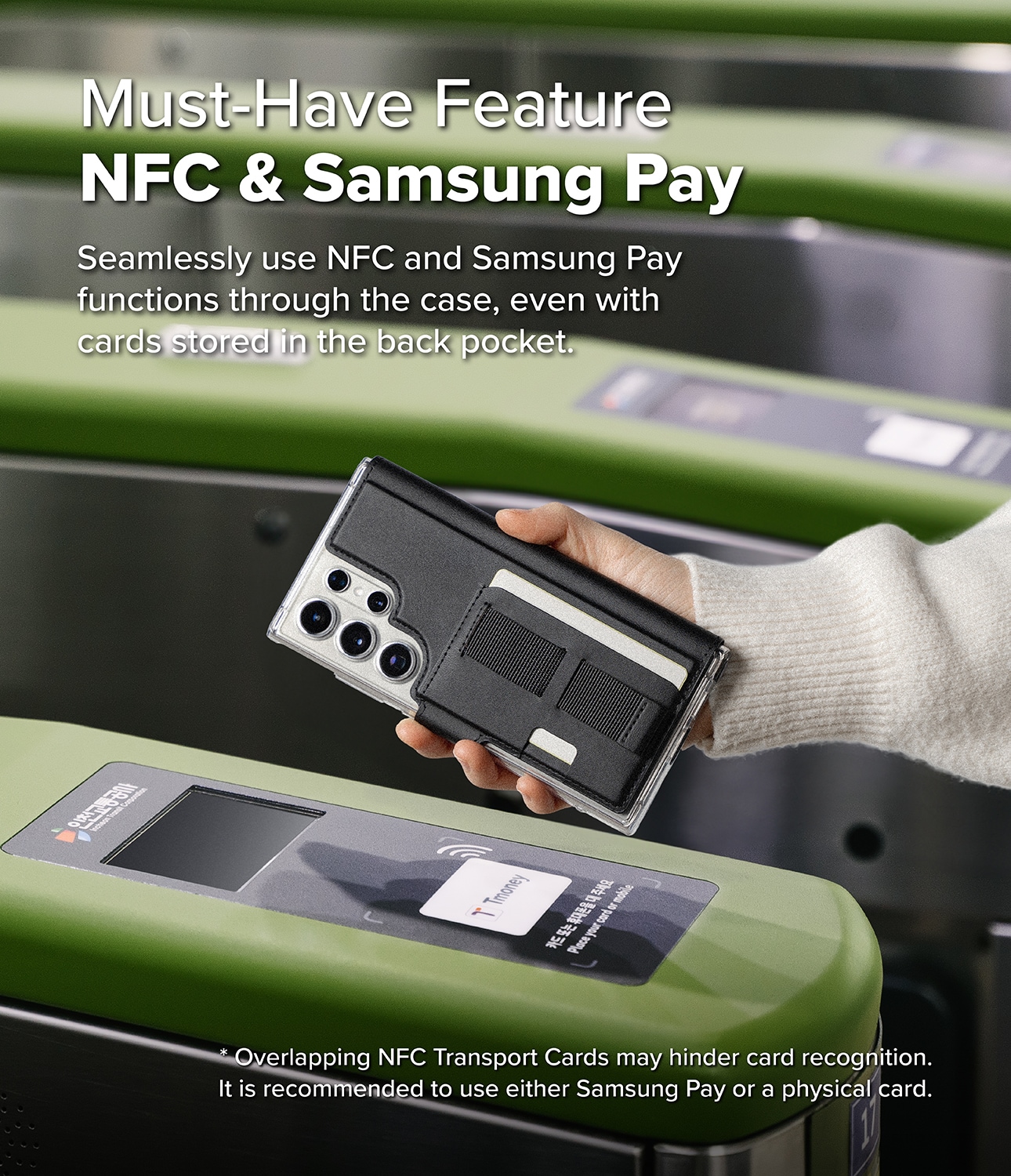 Samsung Galaxy S23 Ultra Folio Grip Wallet Magnetic, Sort