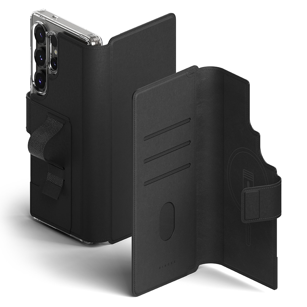 Samsung Galaxy S25 Ultra Folio Grip Wallet Magnetic, Sort