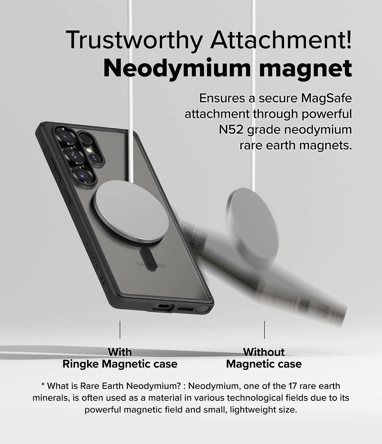 Samsung Galaxy S25 Ultra Fusion Bold MagSafe cover, Sort