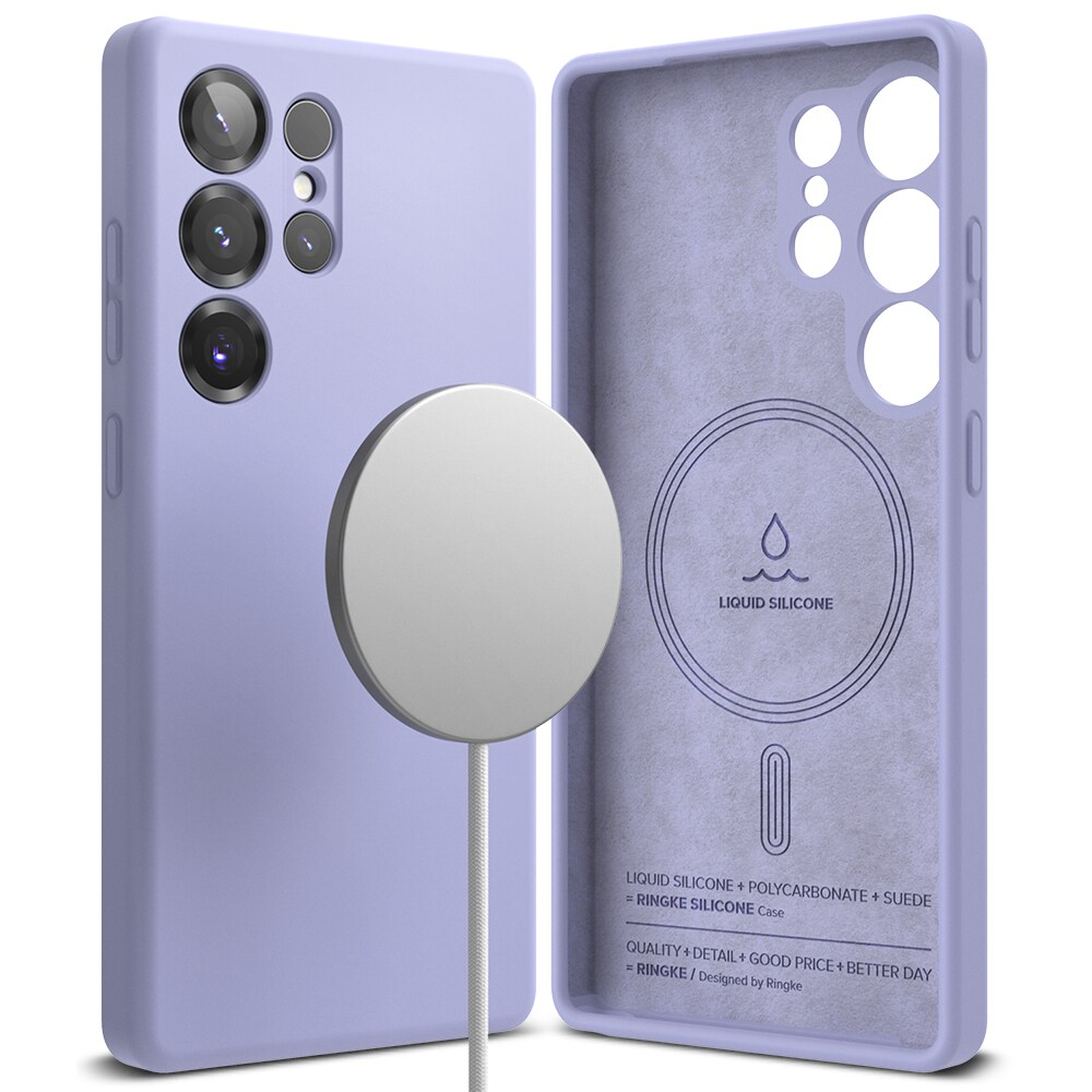 Samsung Galaxy S25 Ultra MagSafe silikonecover, Lavender