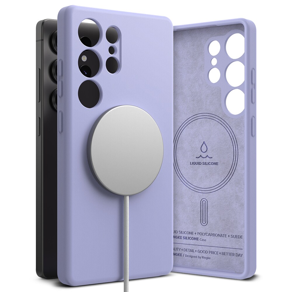 Samsung Galaxy S25 Ultra MagSafe silikonecover, Lavender