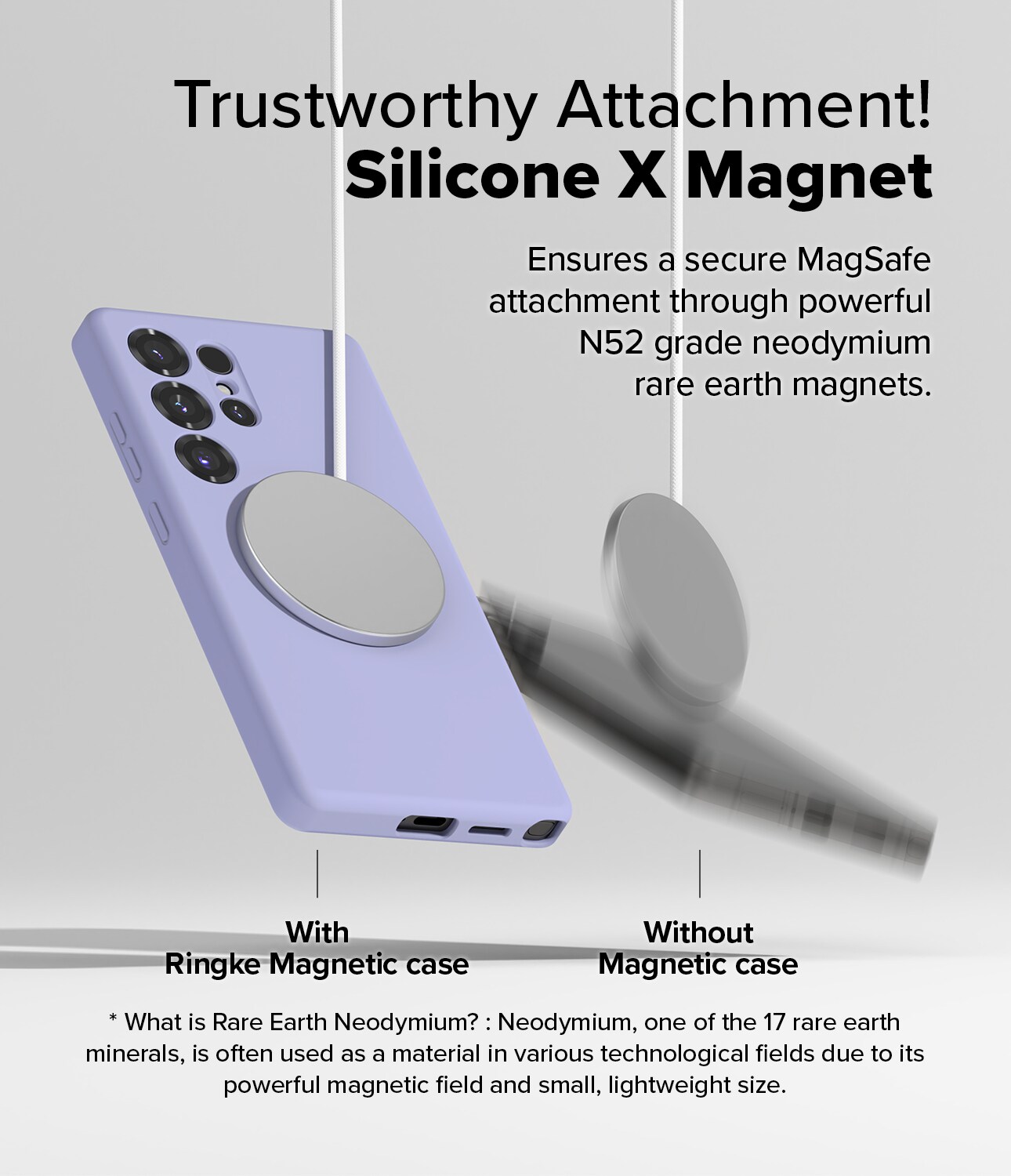 Samsung Galaxy S25 Ultra MagSafe silikonecover, Lavender