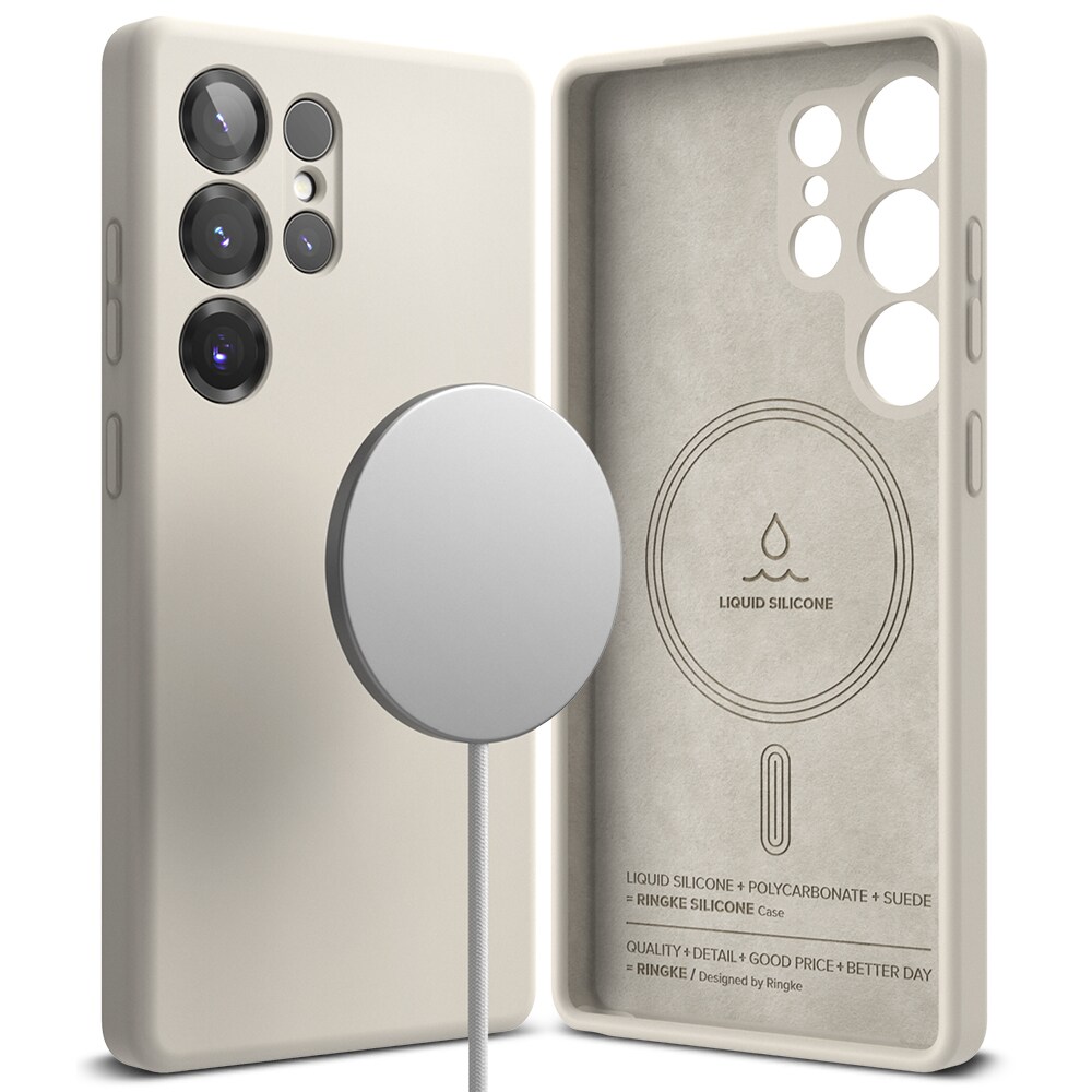 Samsung Galaxy S25 Ultra MagSafe silikonecover, Stone