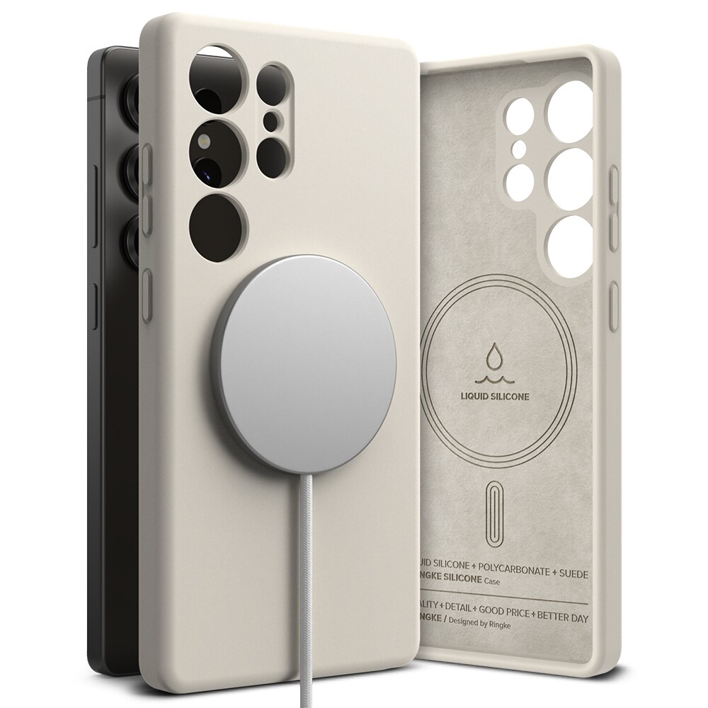 Samsung Galaxy S25 Ultra MagSafe silikonecover, Stone