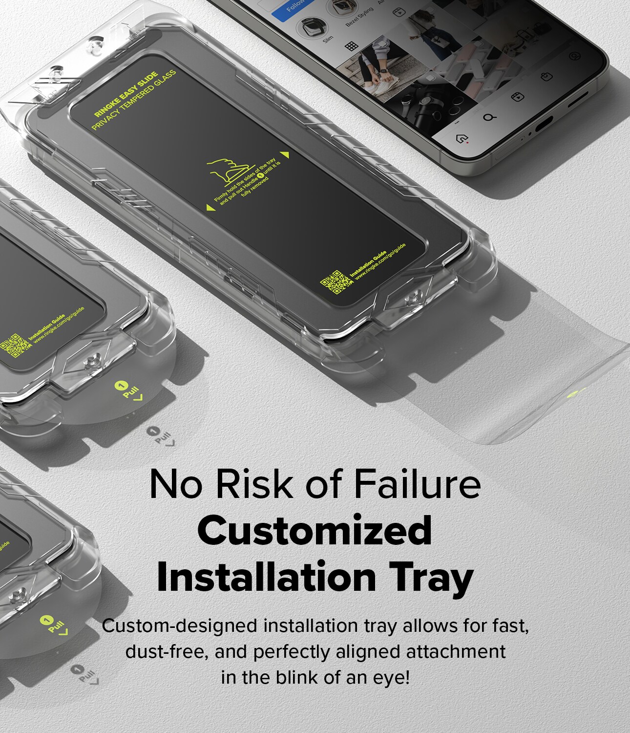 Samsung Galaxy S25 Anti-spy skærmbeskytter i glas med monteringsramme (2-pak)