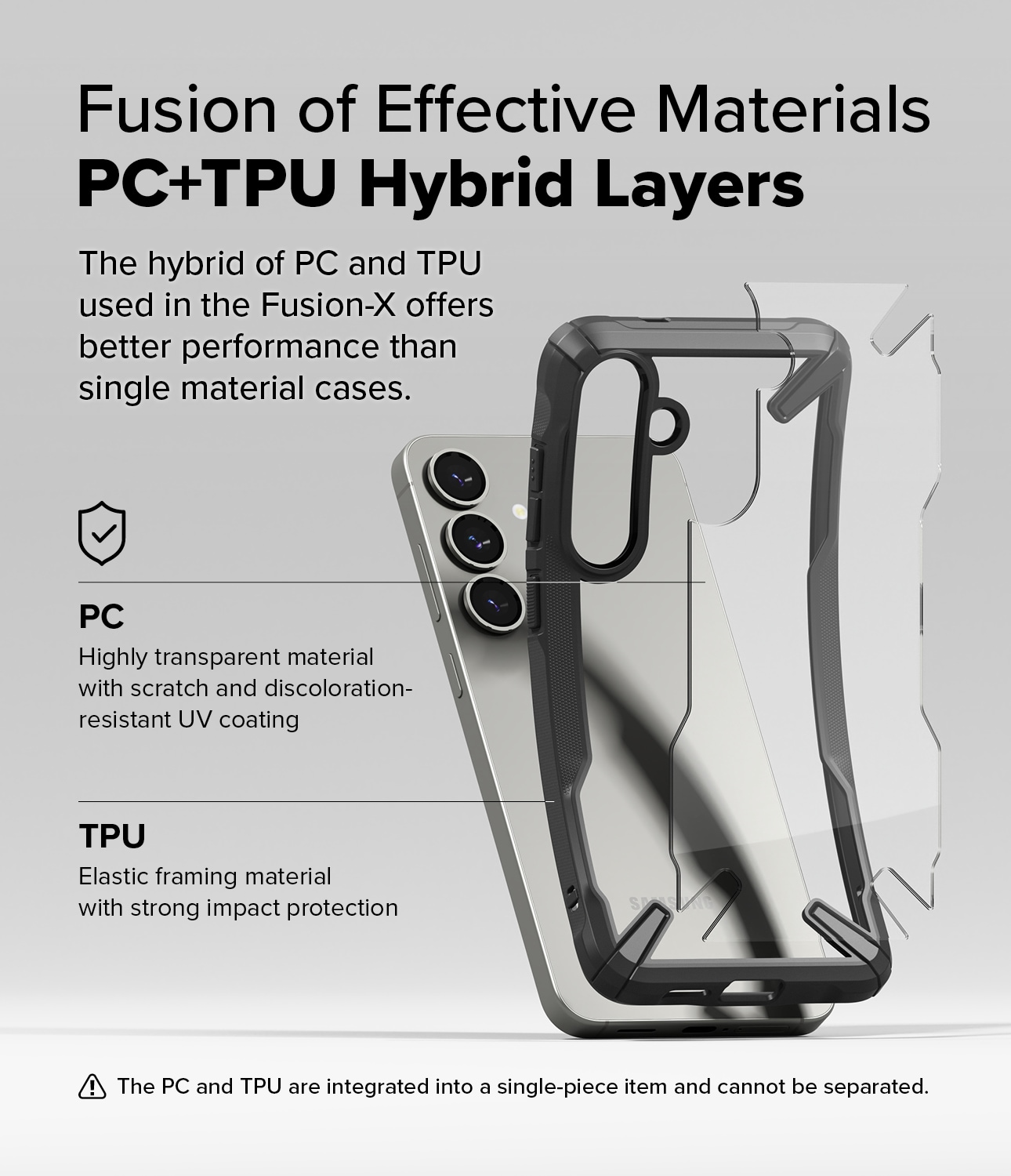 Samsung Galaxy S25 Fusion X Cover, Sort