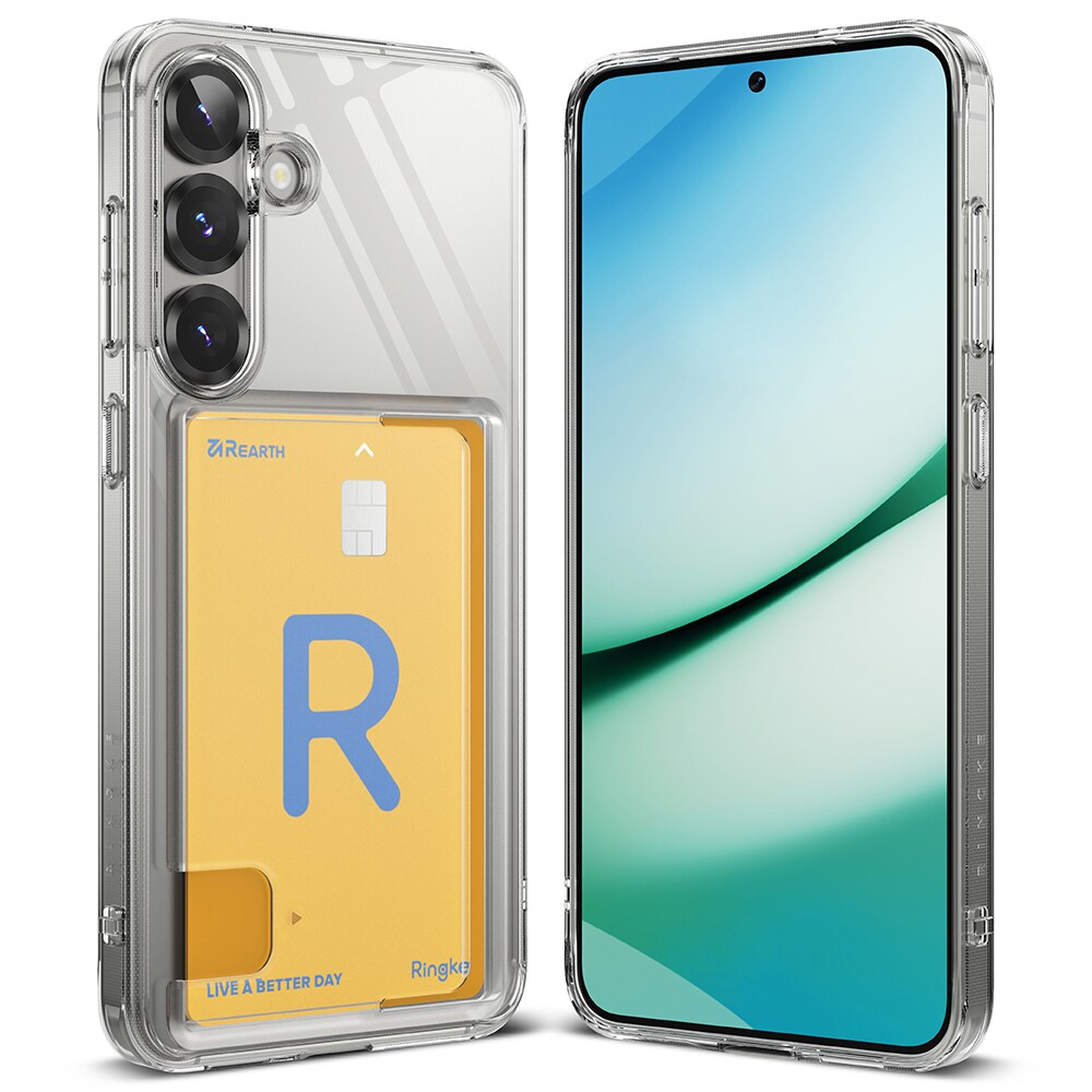 Samsung Galaxy S25 Fusion cover med kortholder, Gennemsigtig