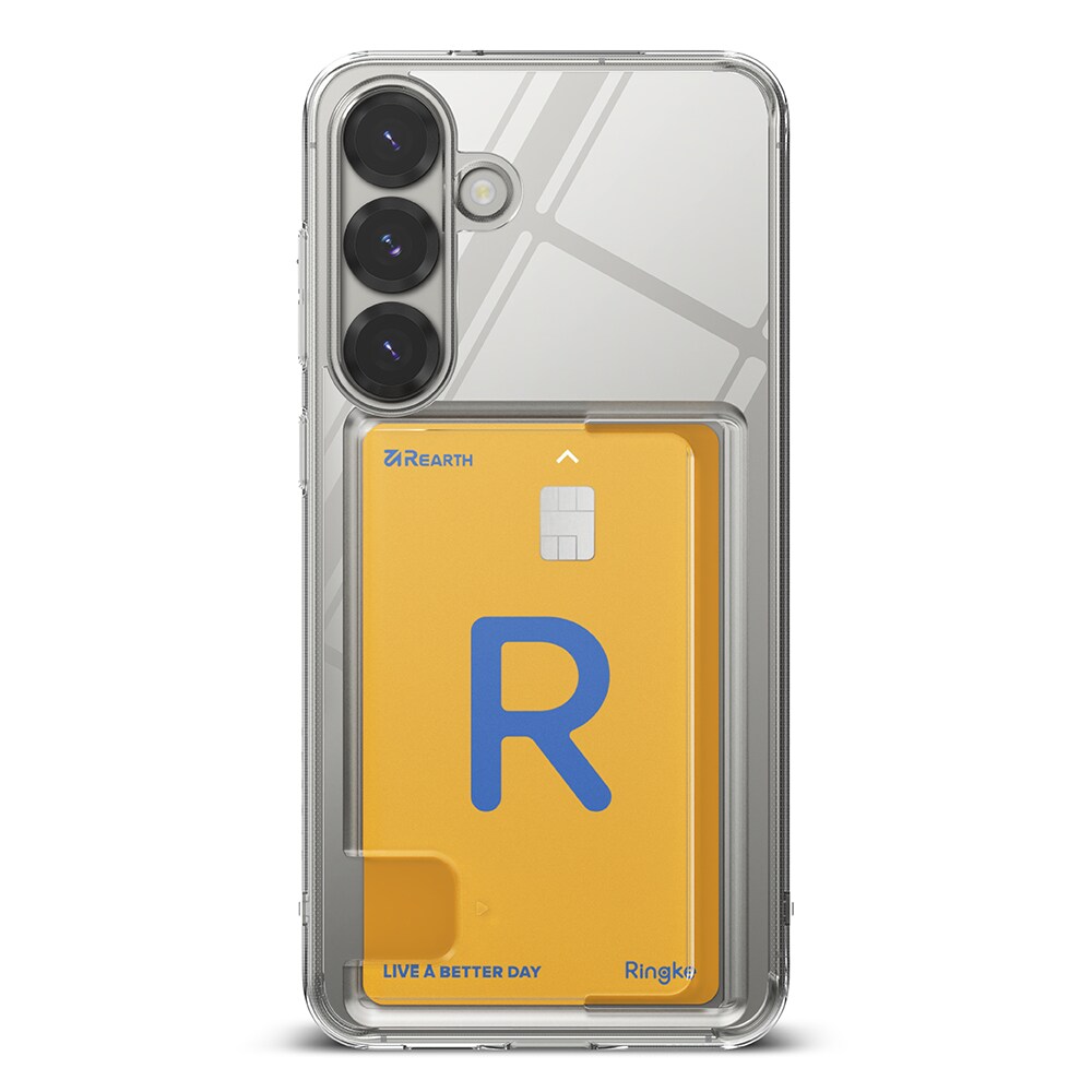 Samsung Galaxy S25 Fusion cover med kortholder, Gennemsigtig