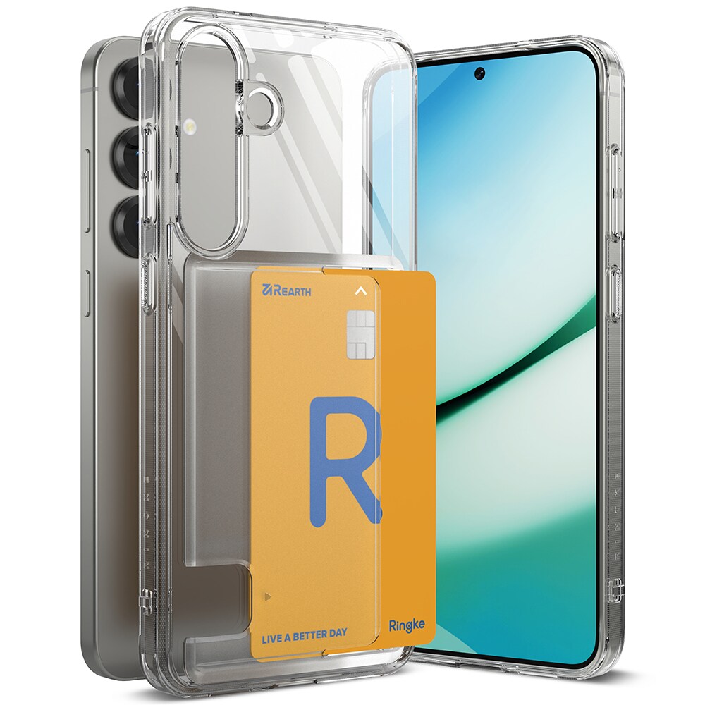Samsung Galaxy S25 Fusion cover med kortholder, Gennemsigtig