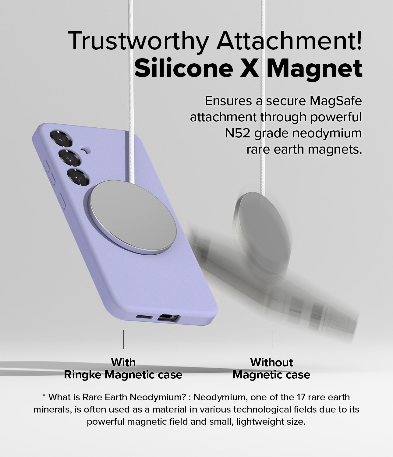 Samsung Galaxy S25 MagSafe silikonecover, Lavender