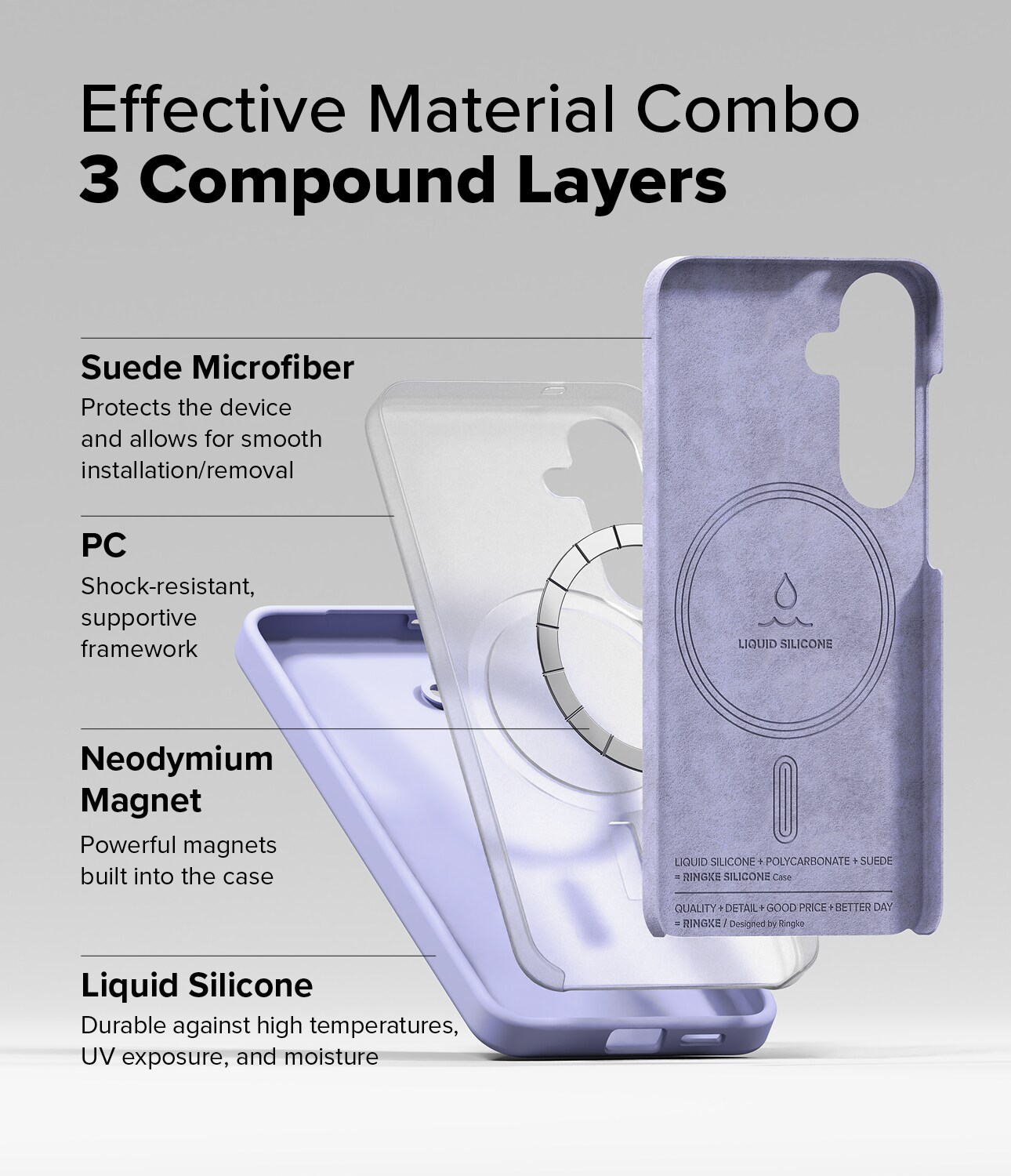 Samsung Galaxy S25 MagSafe silikonecover, Lavender