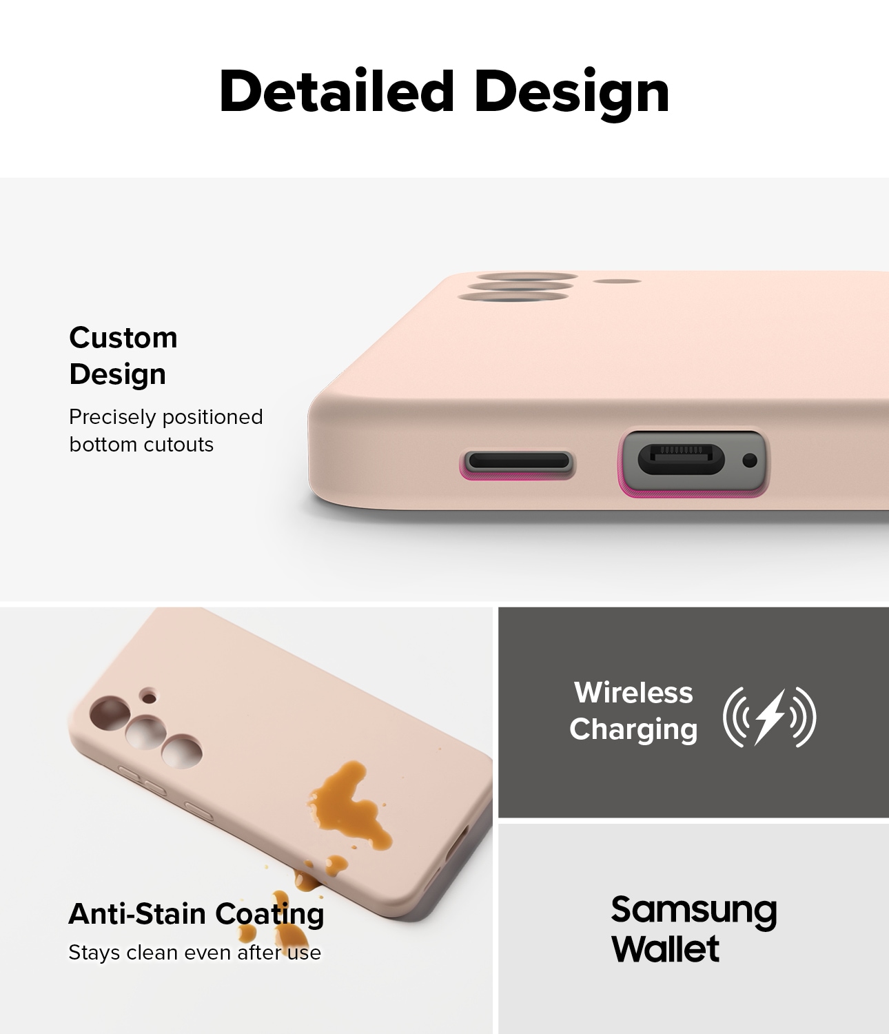 Samsung Galaxy S25 MagSafe silikonecover, Pink Sand