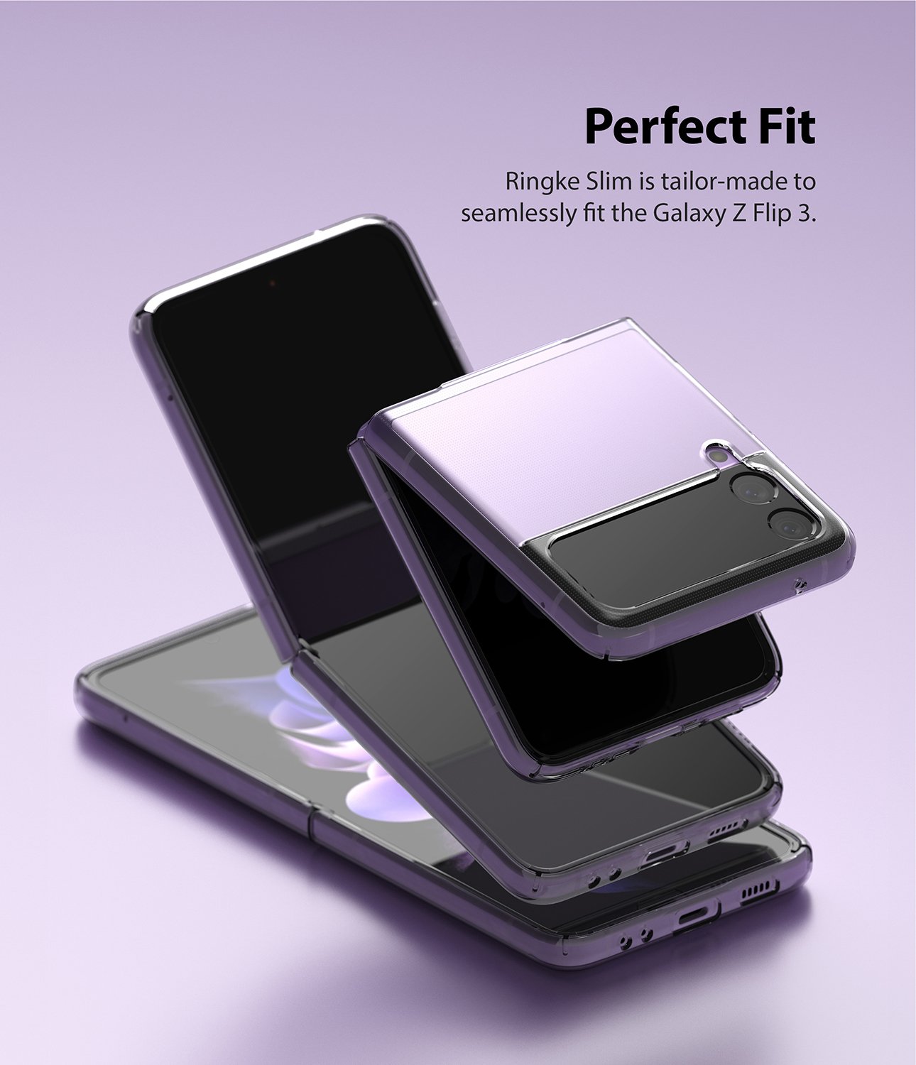 Samsung Galaxy Z Flip 3 Slim cover, Gennemsigtig