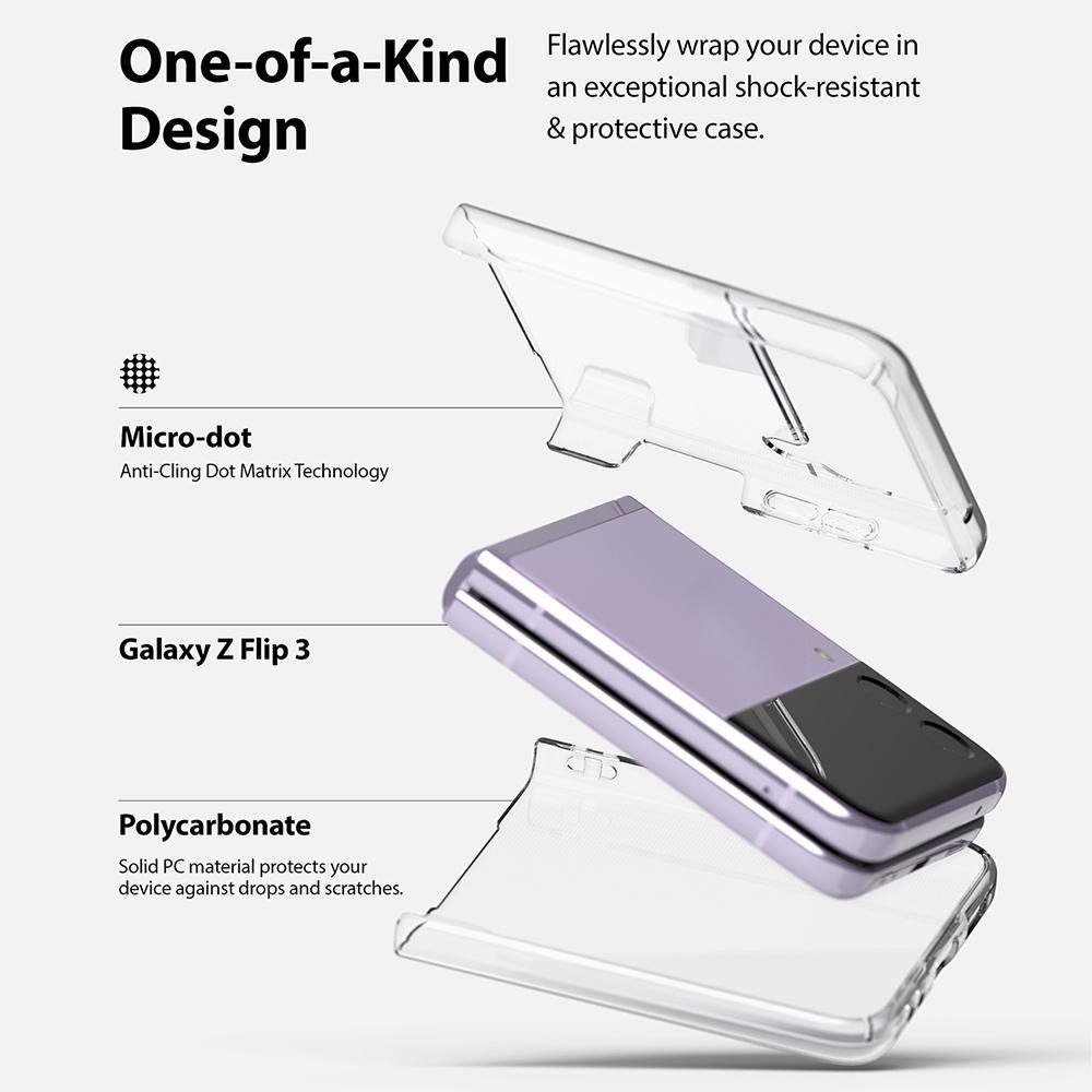 Samsung Galaxy Z Flip 3 Slim cover, Gennemsigtig