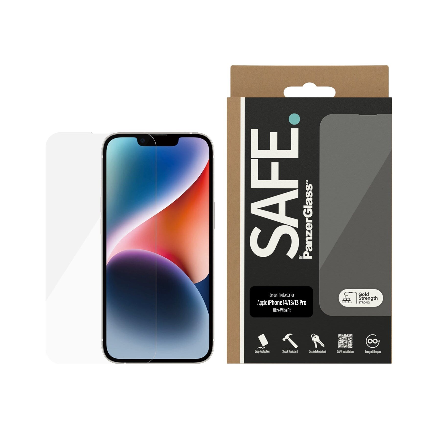 iPhone 13 Skærmbeskytter i glas - Ultra Wide Fit