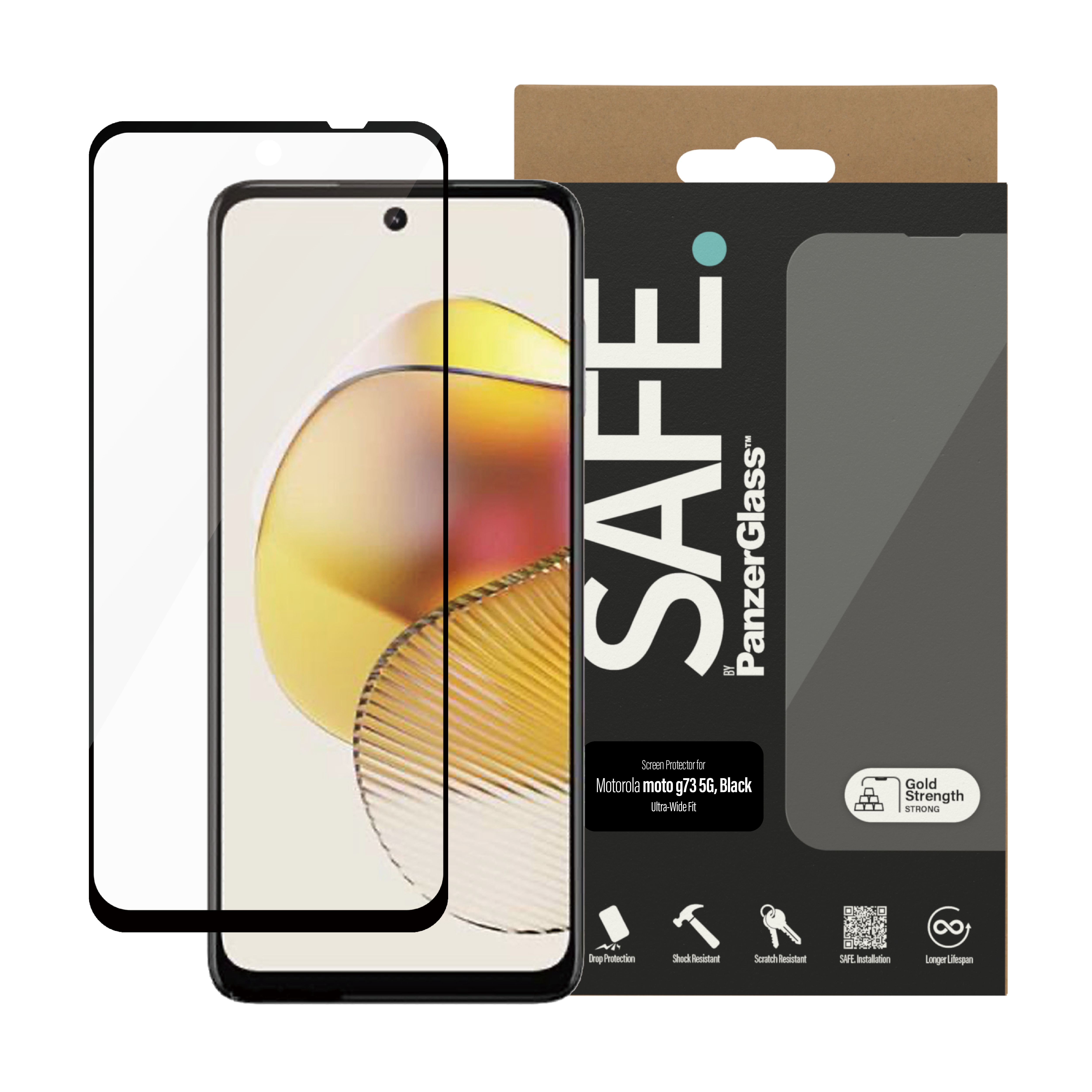 Motorola Moto G73 Skærmbeskytter i glas - Ultra Wide Fit