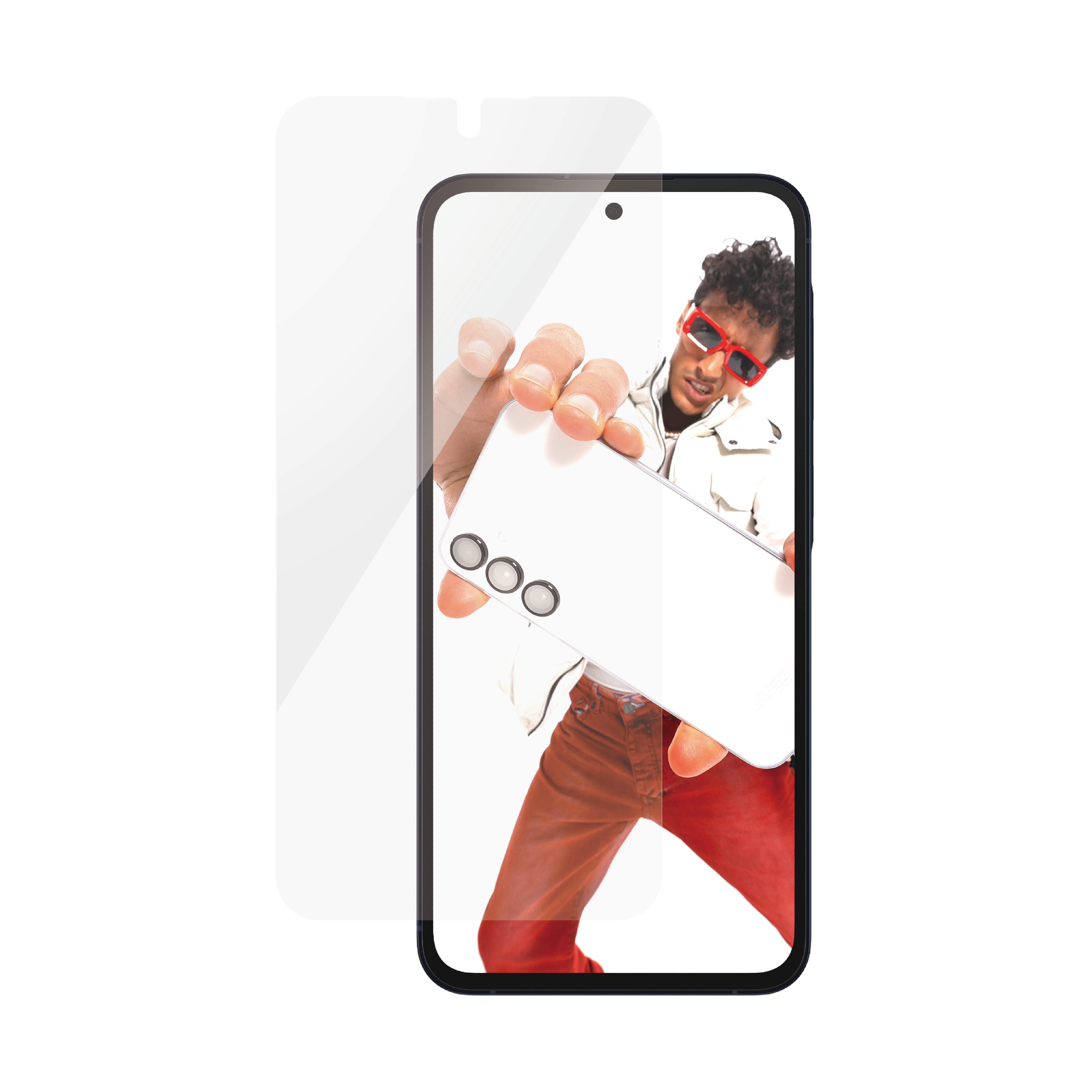 Samsung Galaxy A55 Skærmbeskytter i glas med installationsramme - Ultra Wide Fit