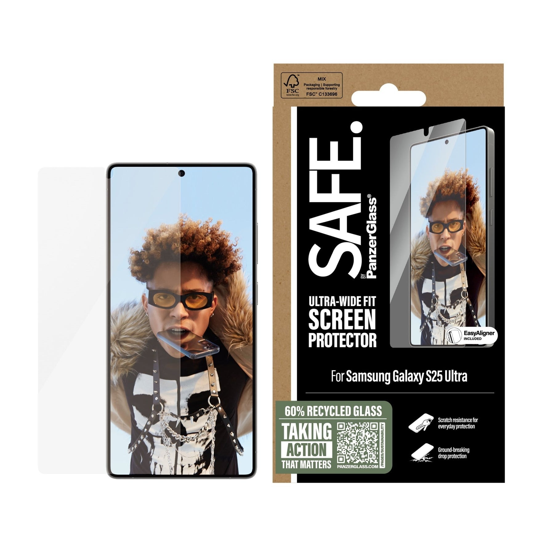 Samsung Galaxy A26 Skærmbeskytter i glas med installationsramme - Ultra Wide Fit