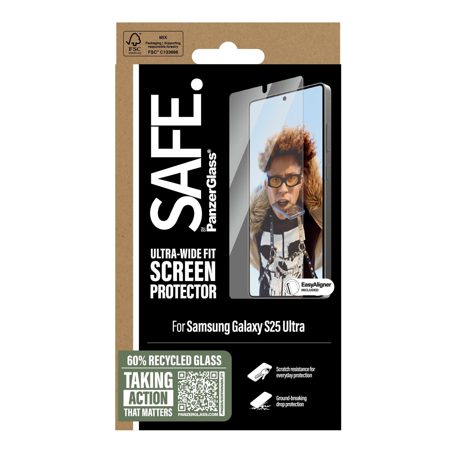 Samsung Galaxy A56 Skærmbeskytter i glas med installationsramme - Ultra Wide Fit
