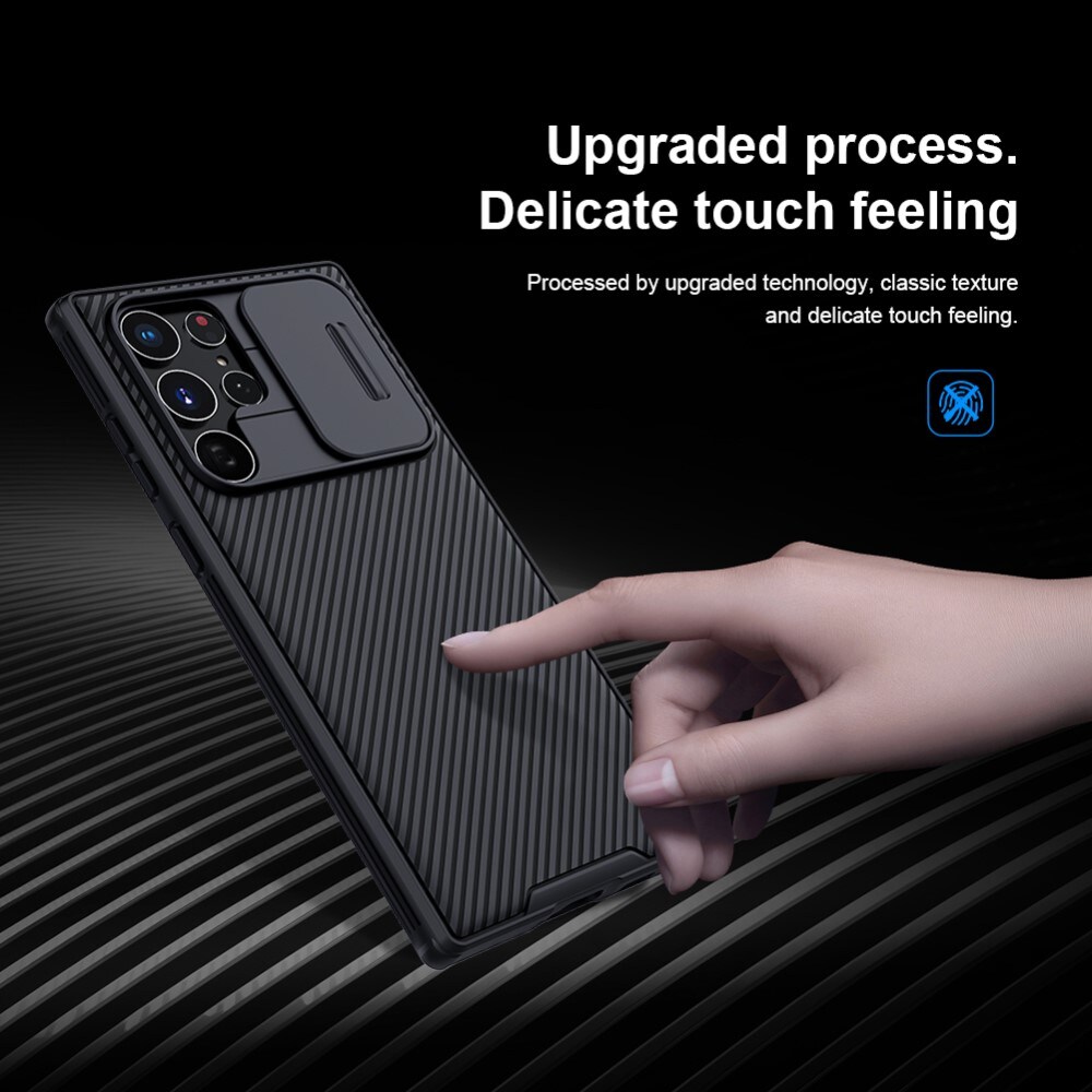 Samsung Galaxy S22 Ultra Cover med kamerabeskyttelse - CamShield, Sort
