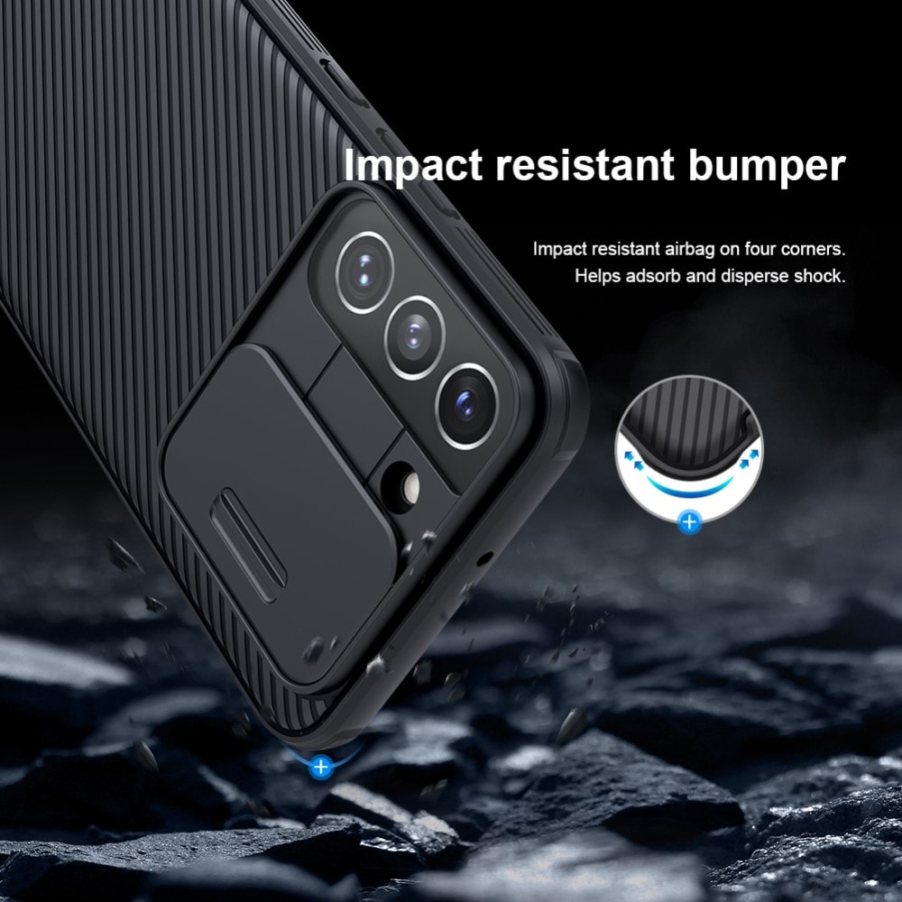 Samsung Galaxy S22 Cover med kamerabeskyttelse - CamShield, Sort