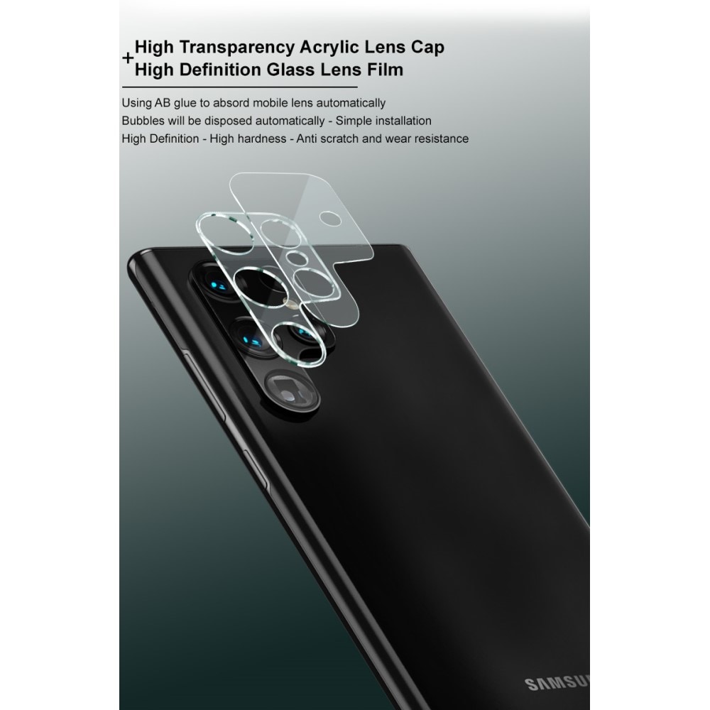 Samsung Galaxy S22 Ultra Kamerabeskyttelse i glas, Gennemsigtig