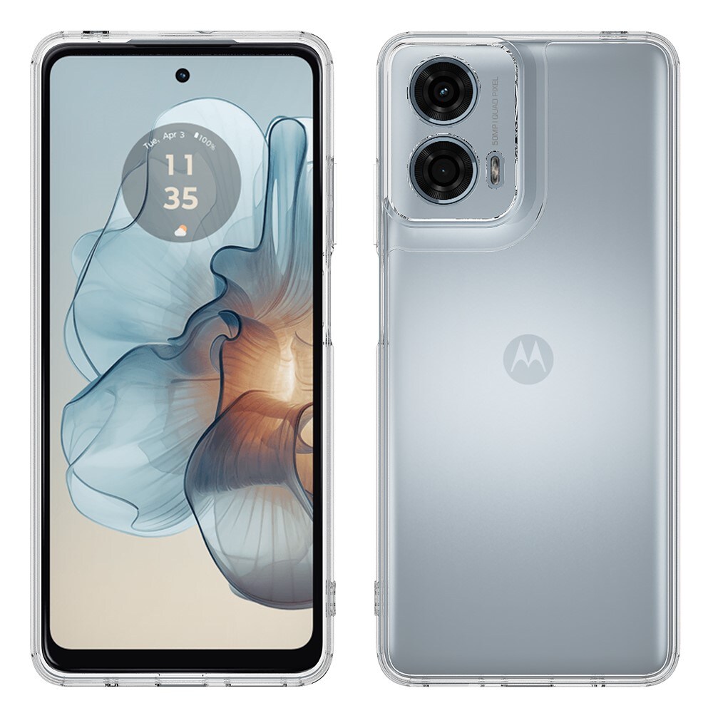 Motorola Moto G85 Crystal Hybrid-cover, Gennemsigtig