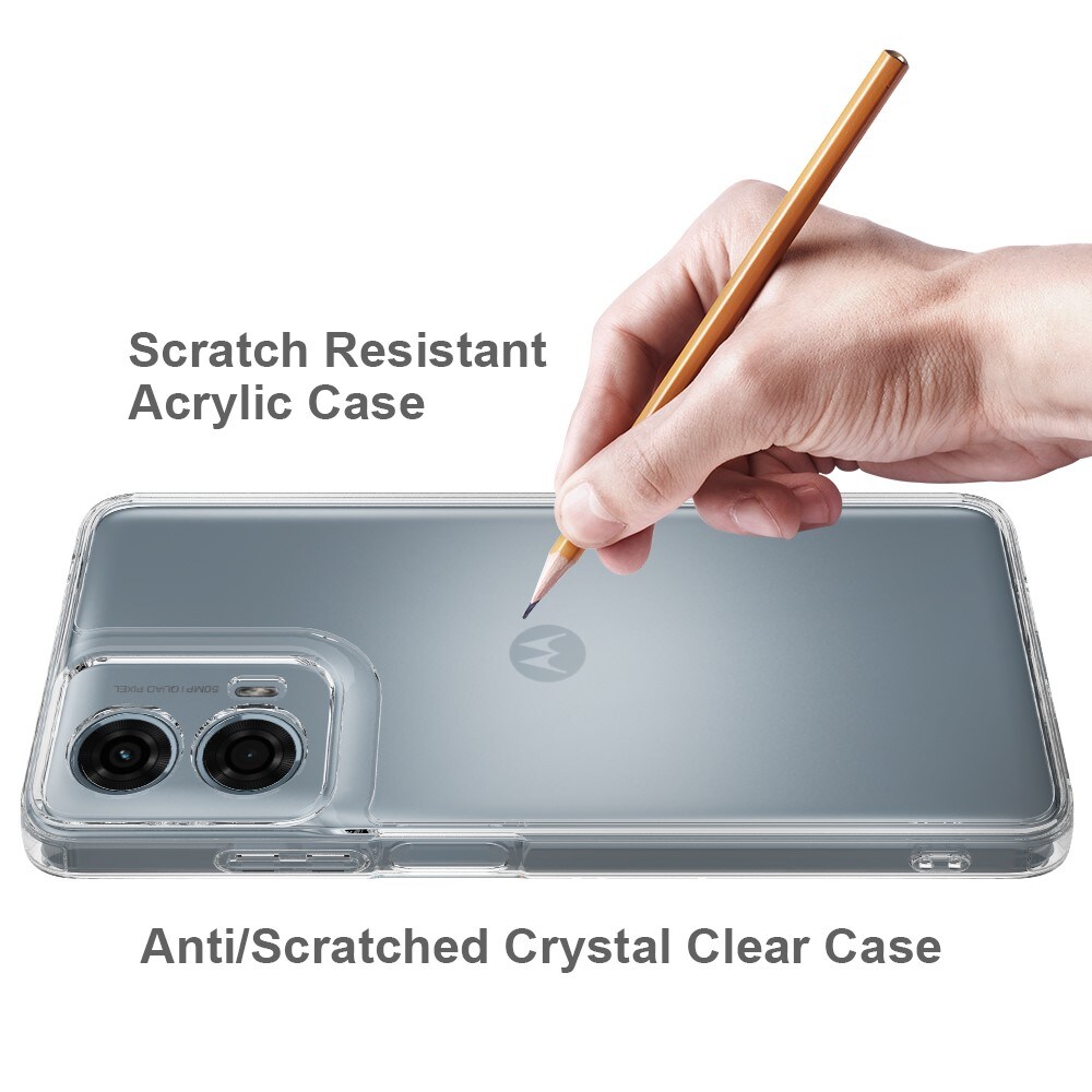 Motorola Moto G85 Crystal Hybrid-cover, Gennemsigtig