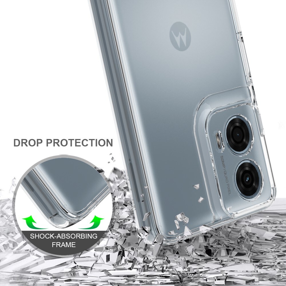 Motorola Moto G85 Crystal Hybrid-cover, Gennemsigtig