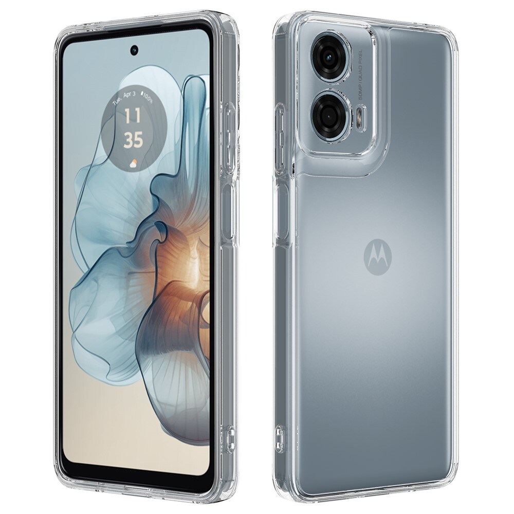 Motorola Moto G85 Crystal Hybrid-cover, Gennemsigtig