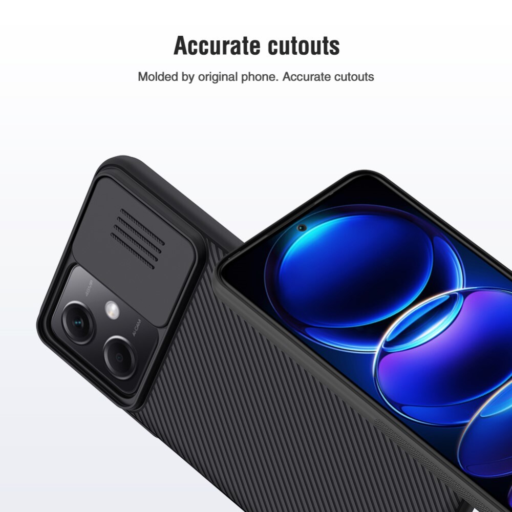 Xiaomi Redmi Note 12 Cover med kamerabeskyttelse - CamShield, Sort
