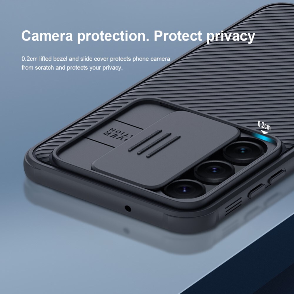Samsung Galaxy S23 Cover med kamerabeskyttelse - CamShield, Sort
