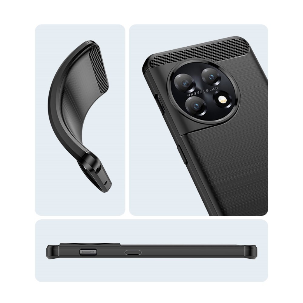  OnePlus 11 TPU-cover Brushed, Sort