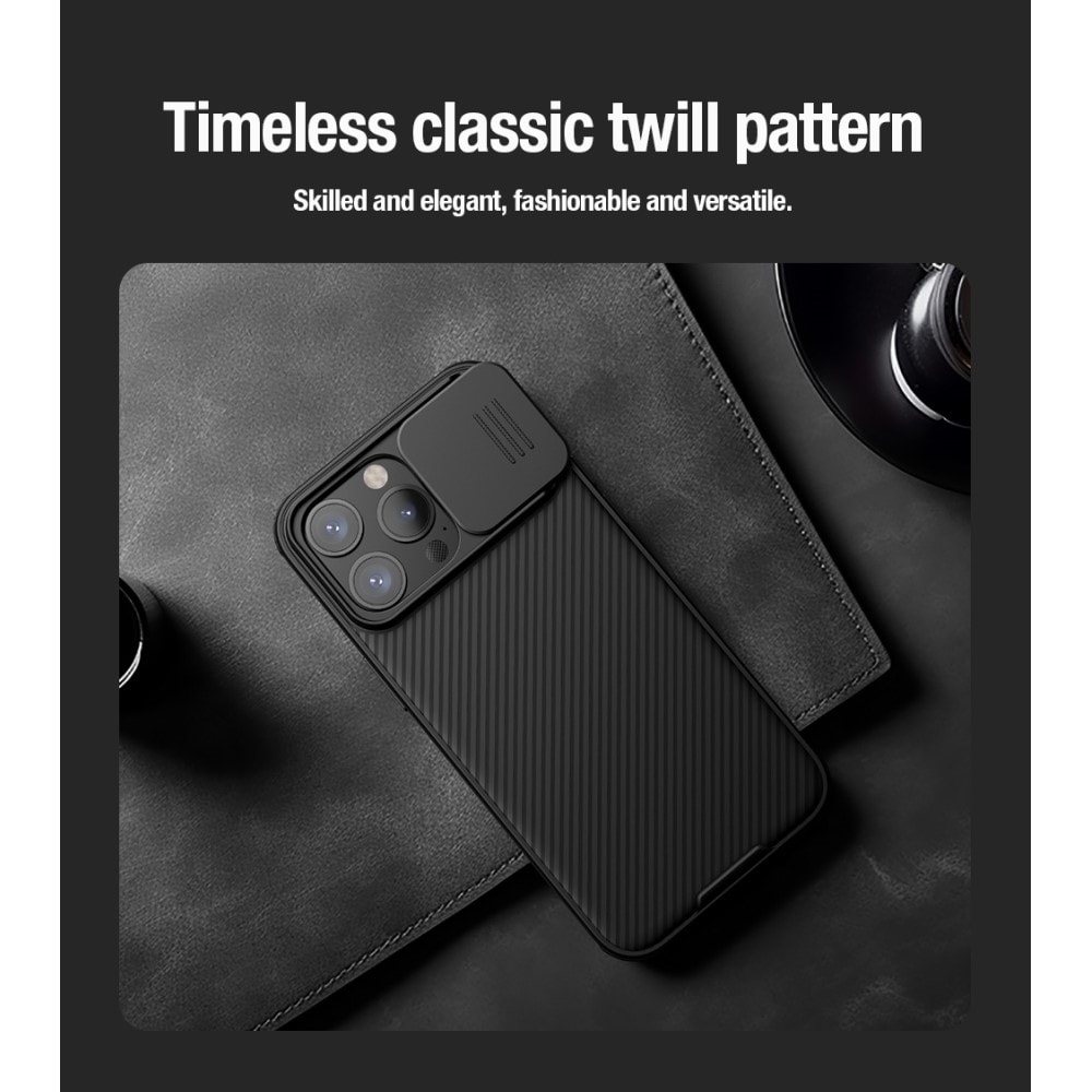iPhone 15 Pro Max Cover med kamerabeskyttelse - CamShield, Sort