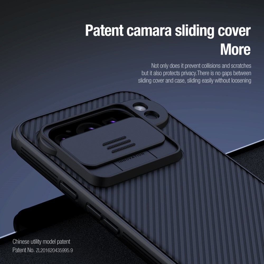 Google Pixel 9 Pro Cover med kamerabeskyttelse - CamShield, Sort
