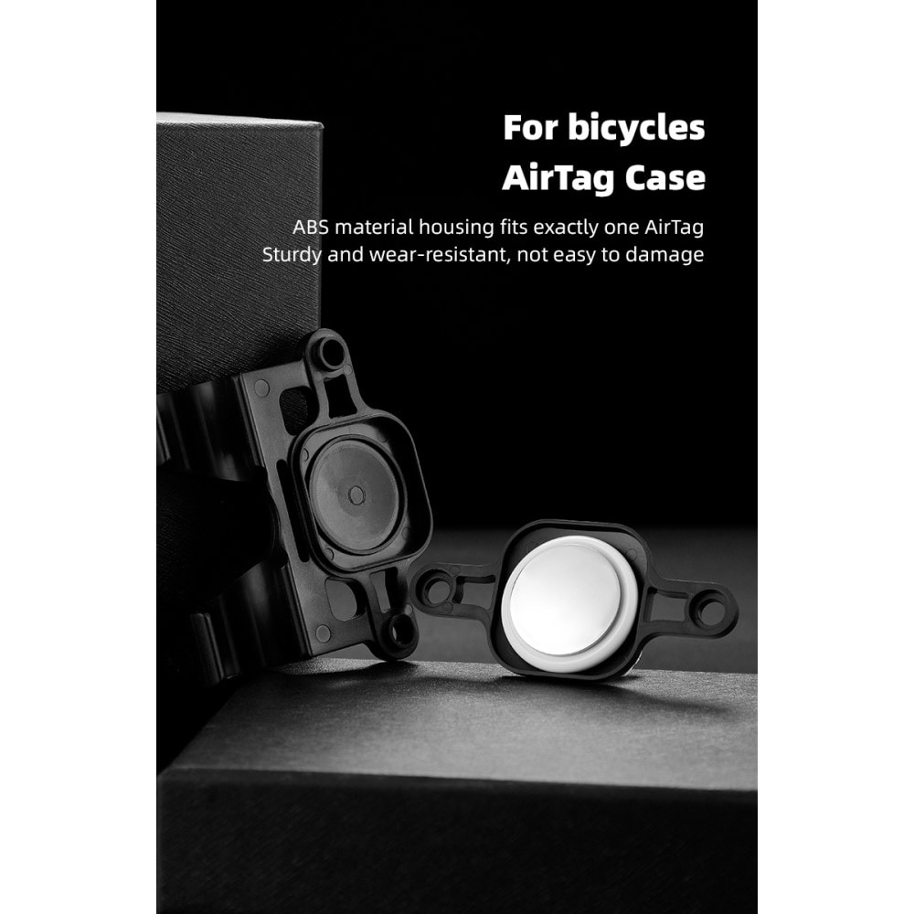 Apple AirTag Holder til cykel med cykelpumpeholder, Sort