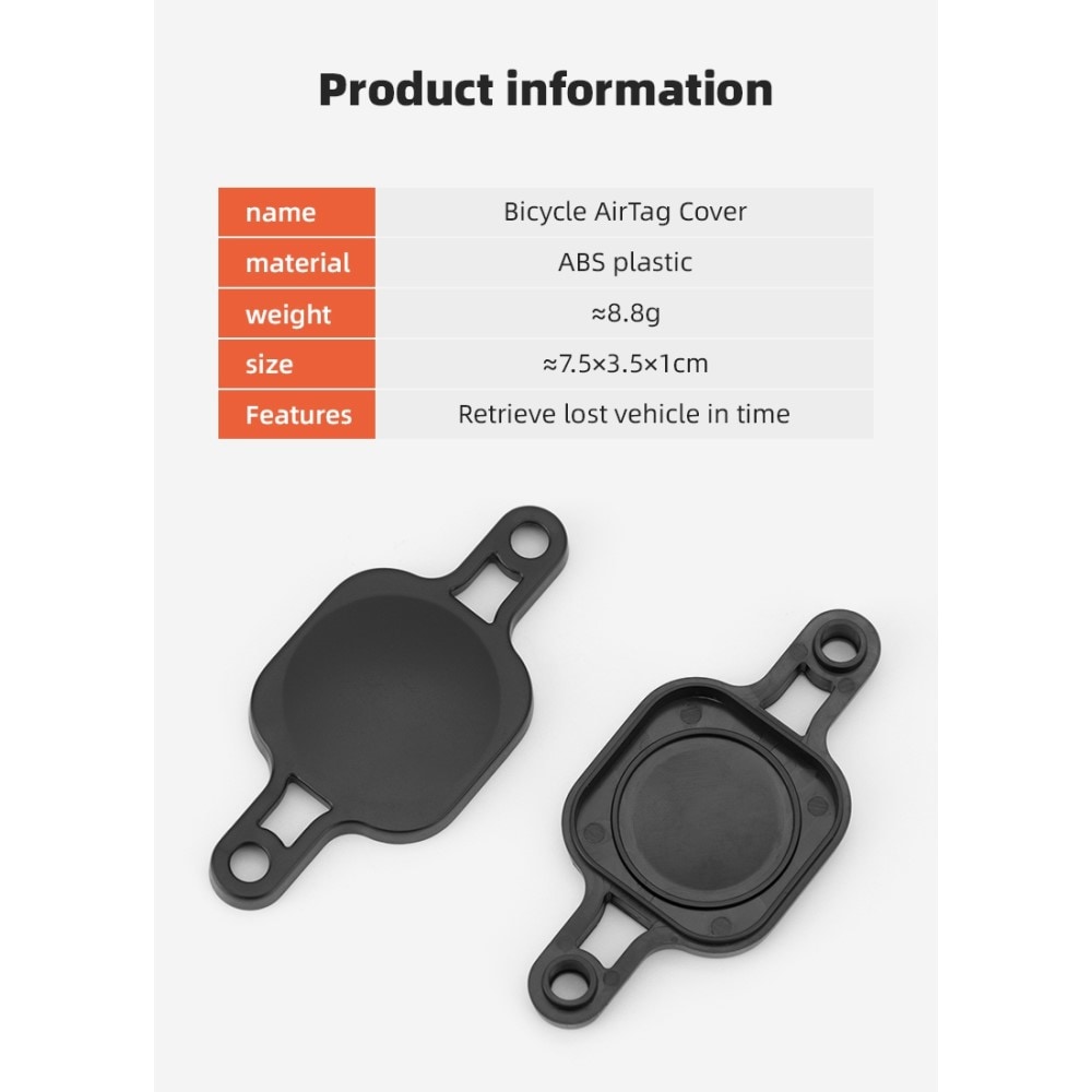 Apple AirTag Holder til cykel, Sort