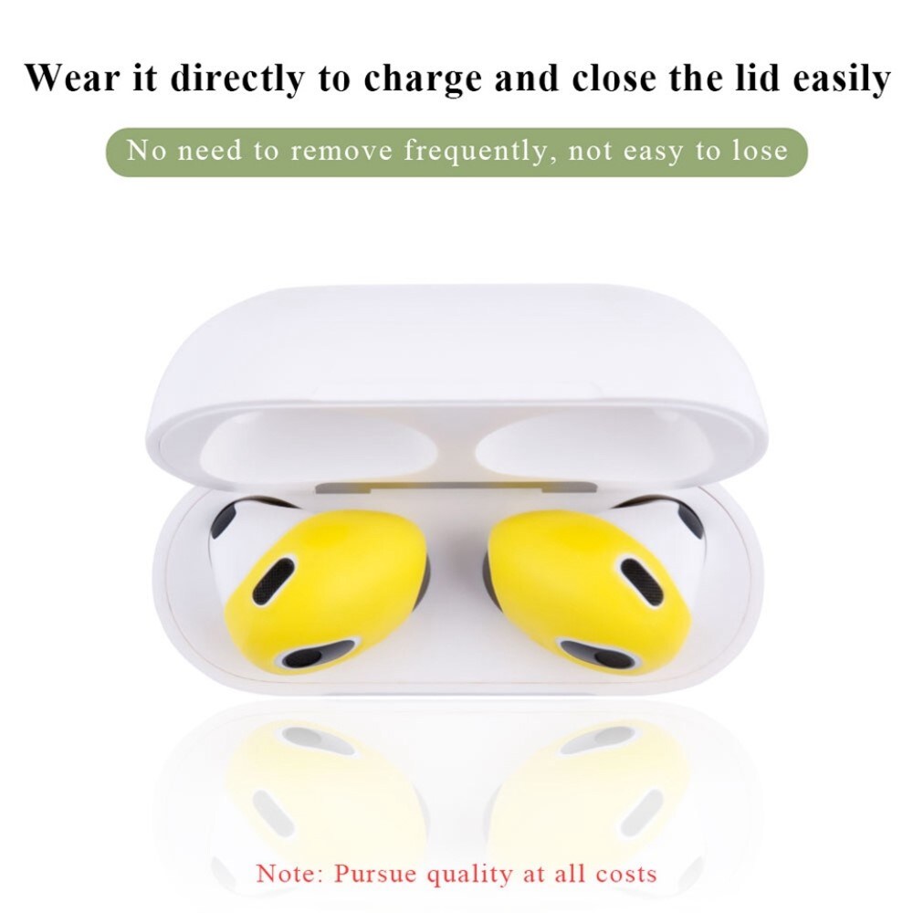 Apple AirPods 3 Ear Pads i silikone, Hvid frosted