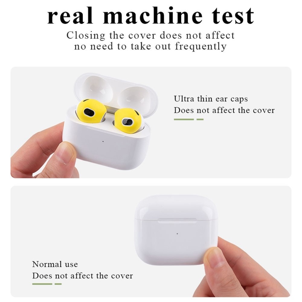 Apple AirPods 3 Ear Pads i silikone, Hvid frosted