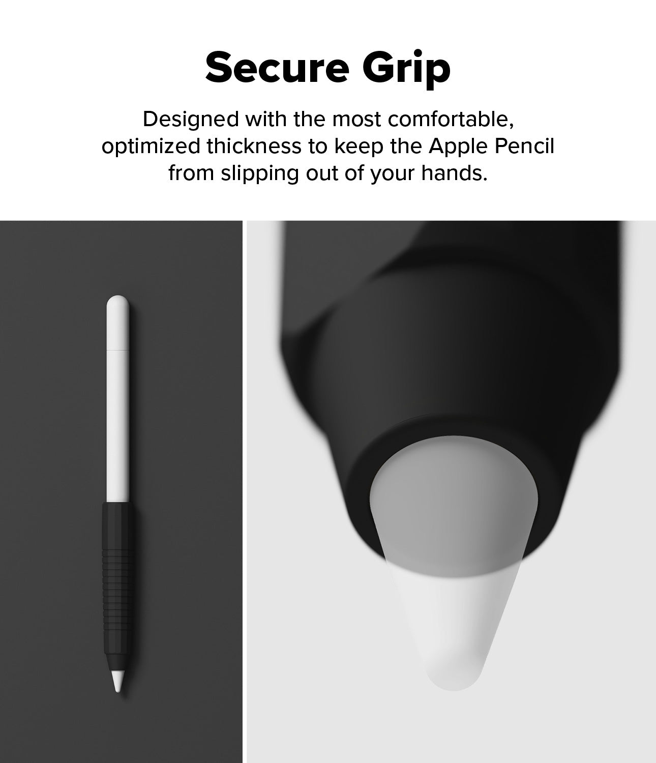 Apple Pencil grip i silikone, Sort