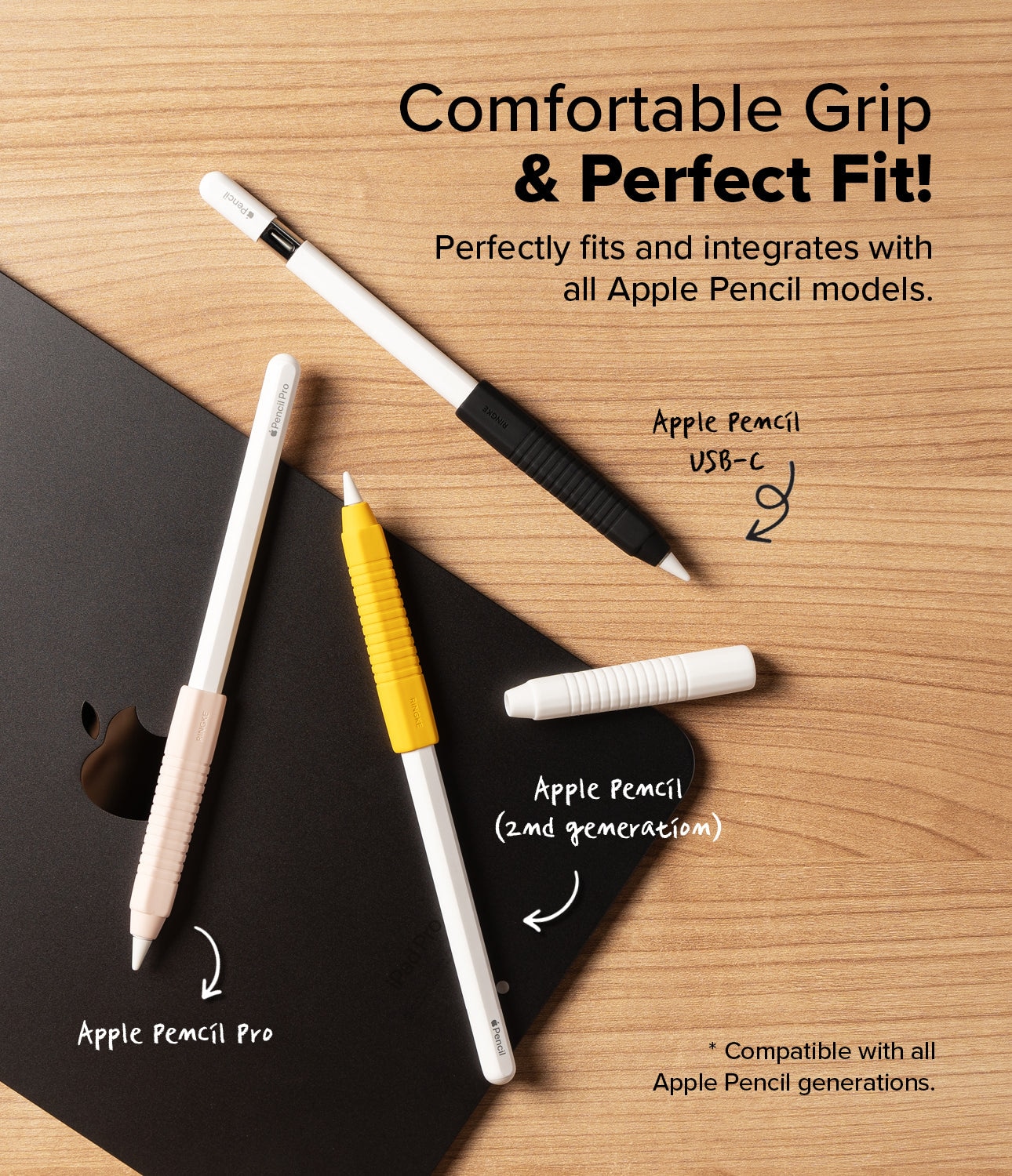 Apple Pencil grip i silikone, Hvid