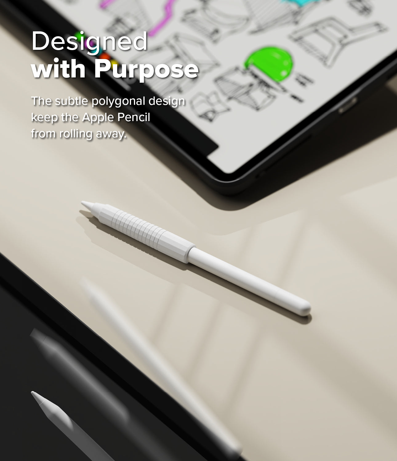 Apple Pencil grip i silikone, Hvid